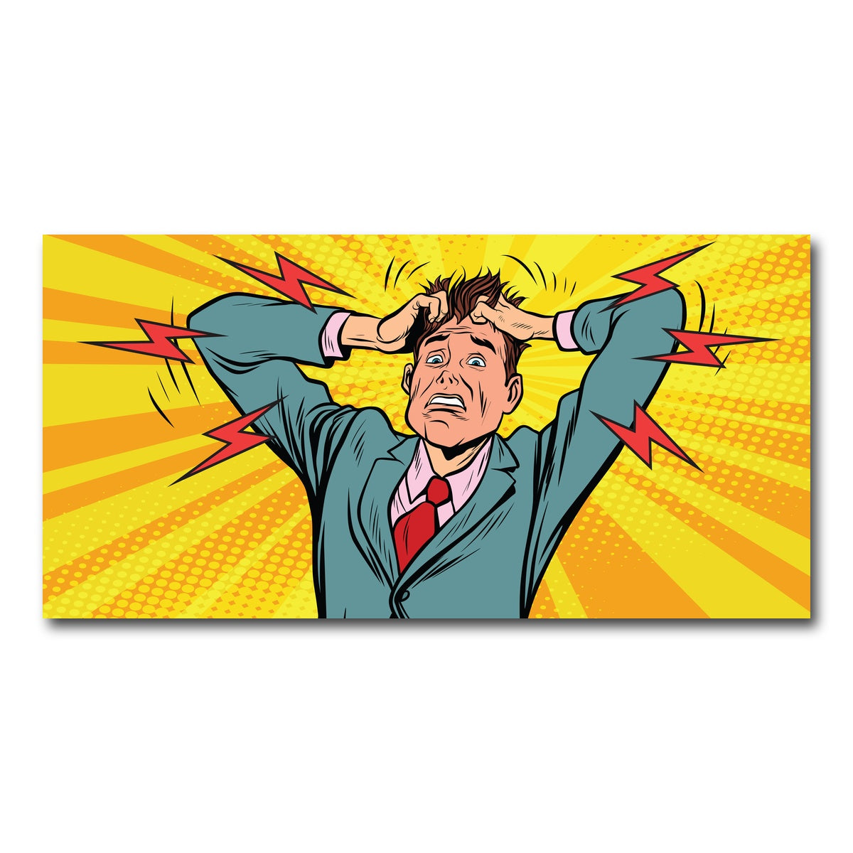 AUTO-MOCKUP WHITE | Businessman panic | 1 Piece | Gallery Wrap Canvas | group=2x1