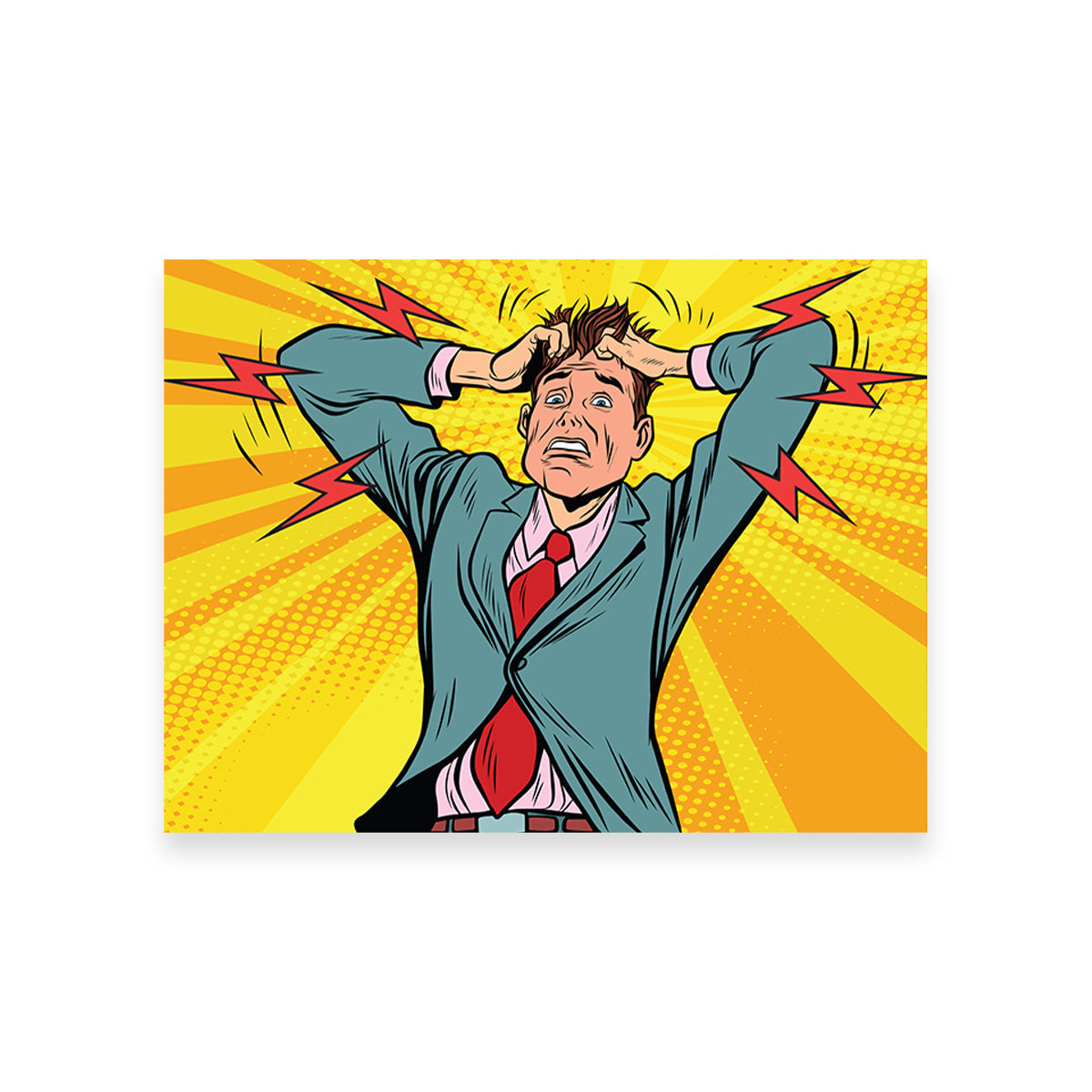 Businessman Panic Wall Art