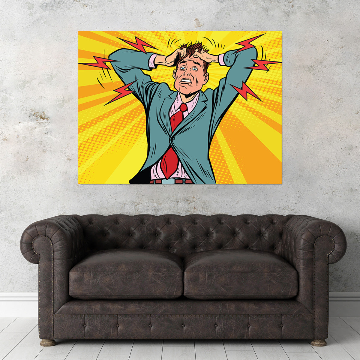 Businessman Panic Wall Art