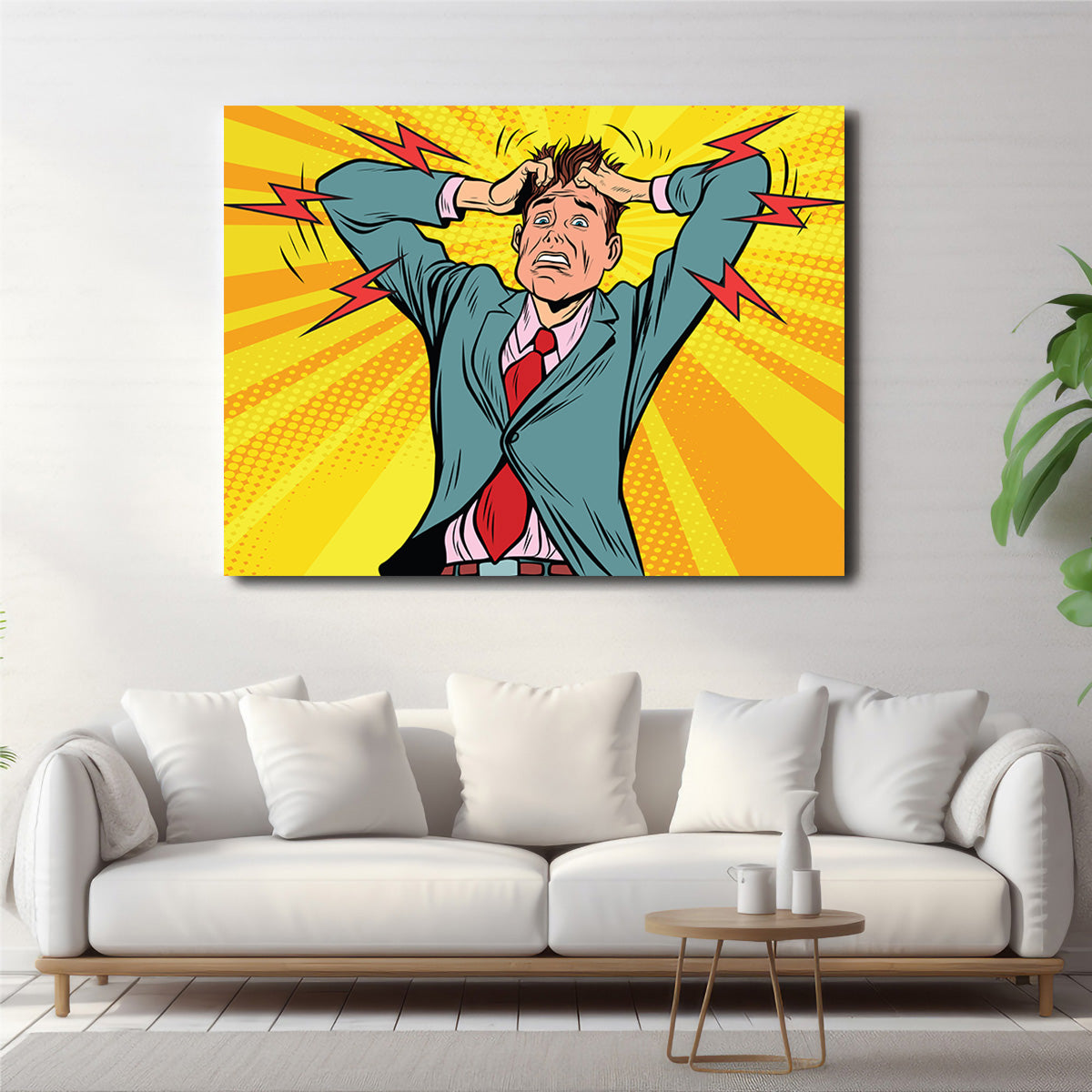 Businessman Panic Wall Art