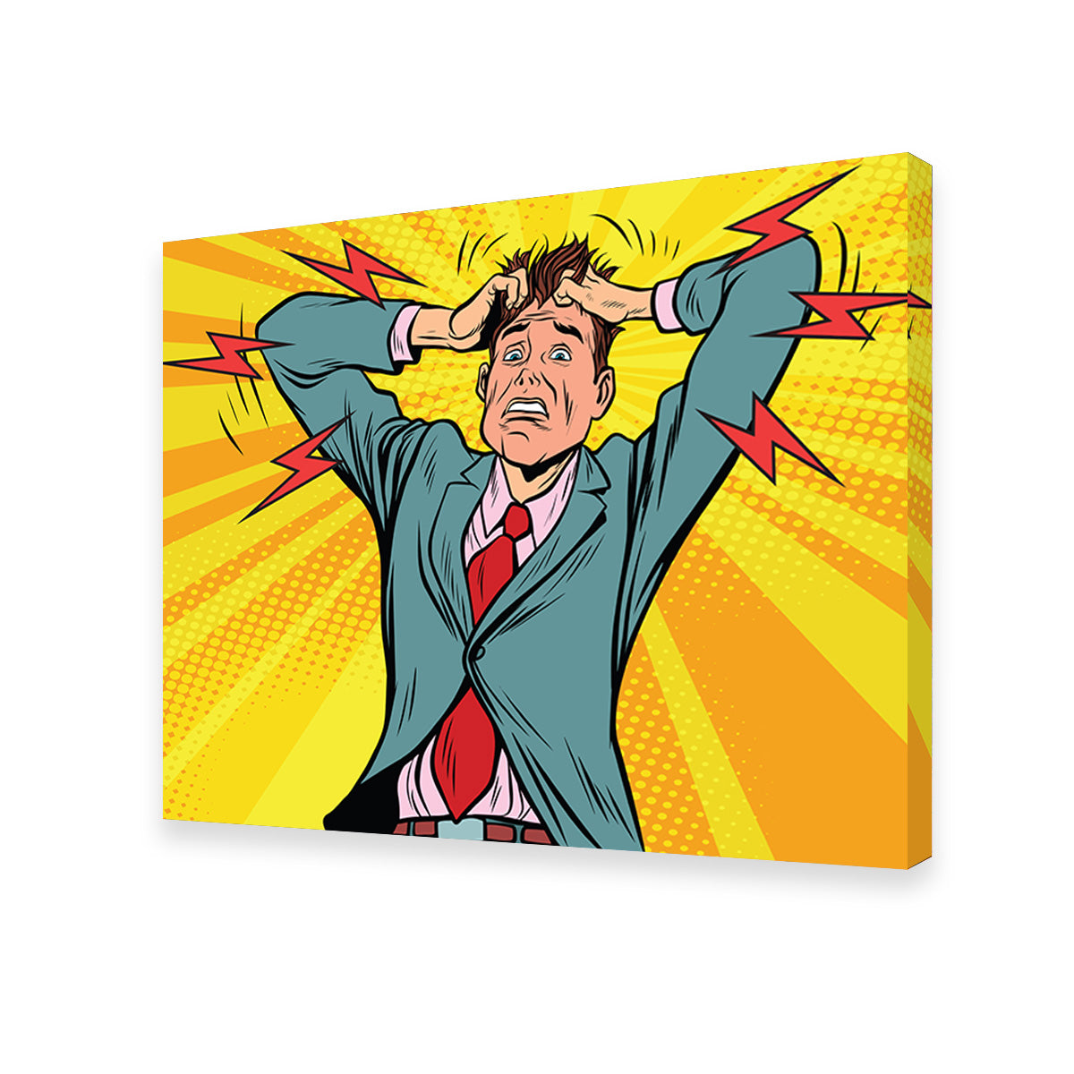 Businessman Panic Wall Art