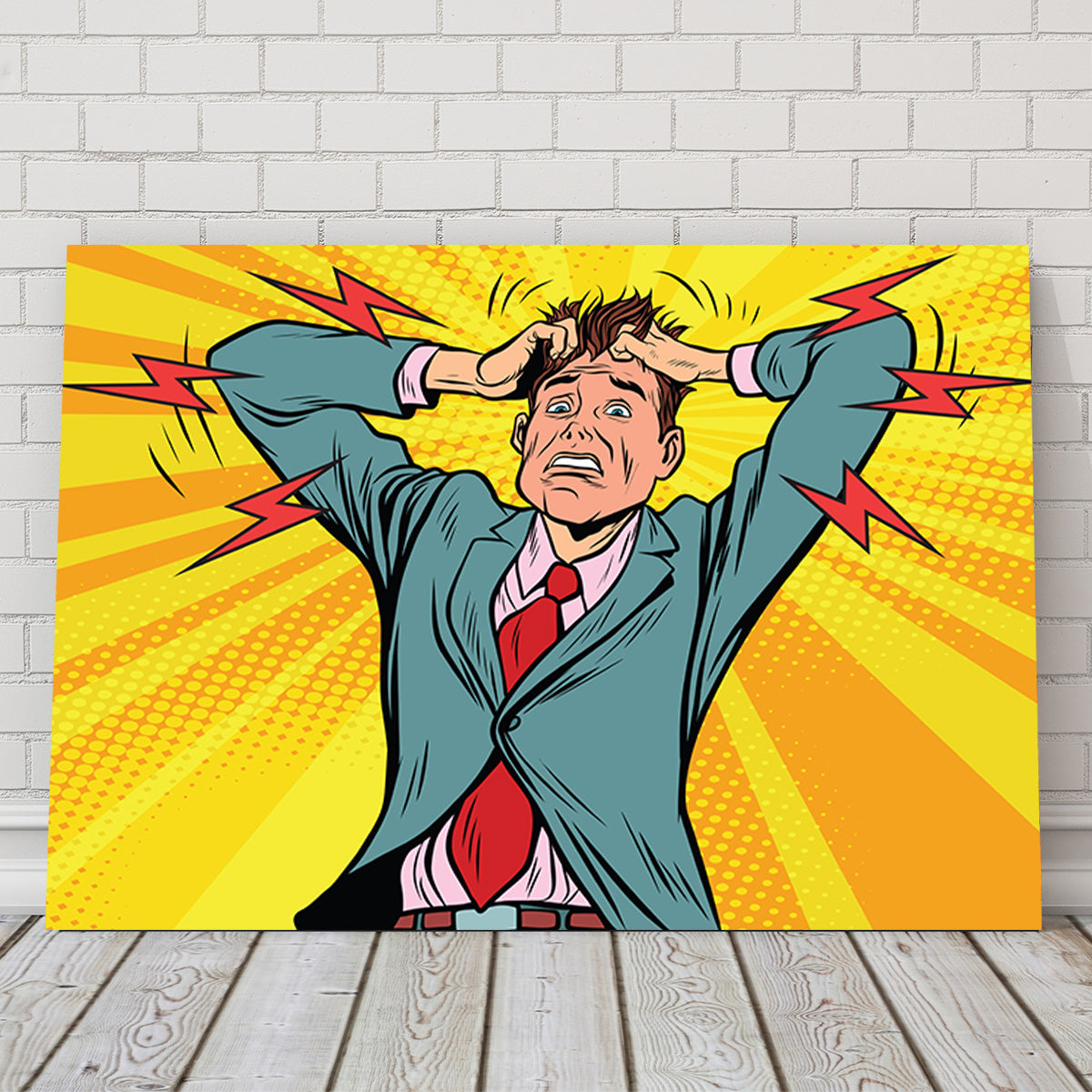 Businessman Panic Wall Art