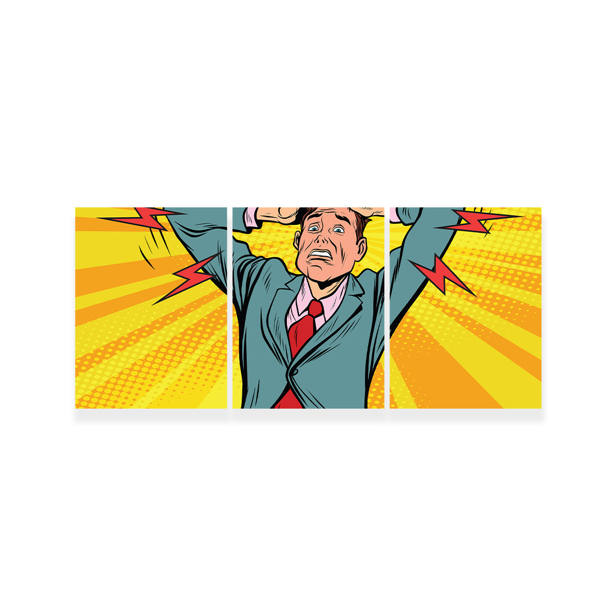 Businessman Panic Wall Art