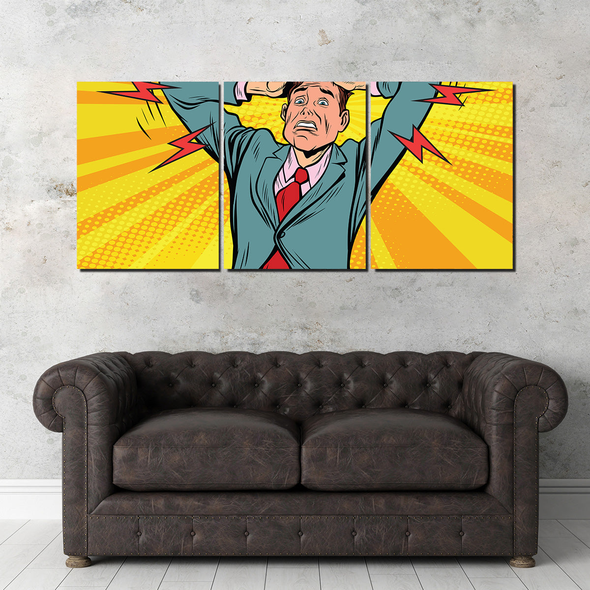 Businessman Panic Wall Art