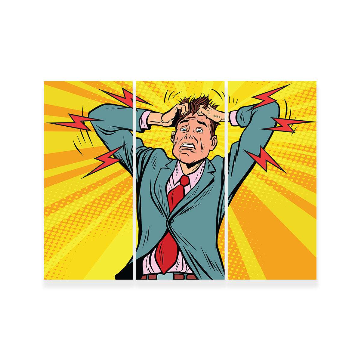 Businessman Panic Wall Art