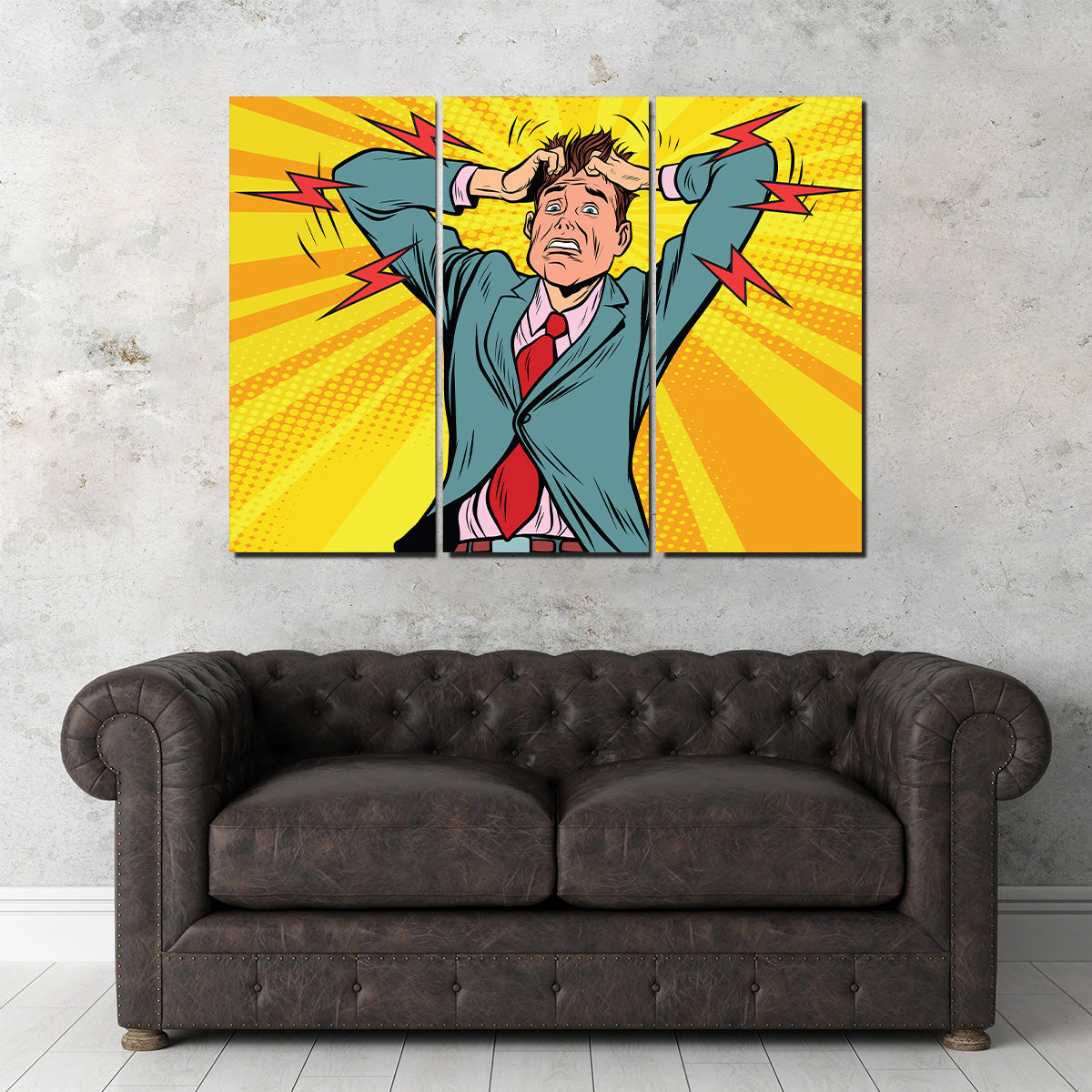 Businessman Panic Wall Art