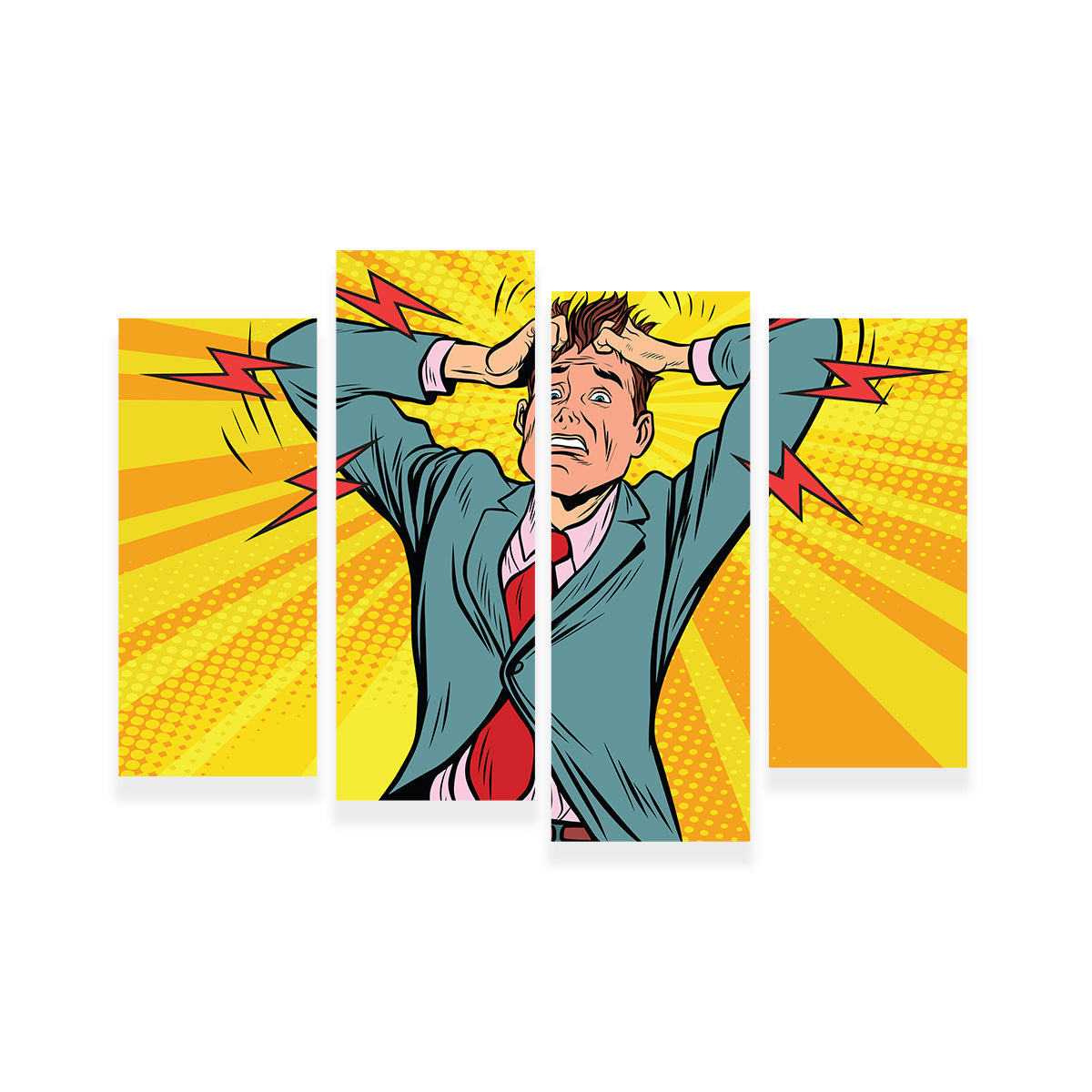 Businessman Panic Wall Art