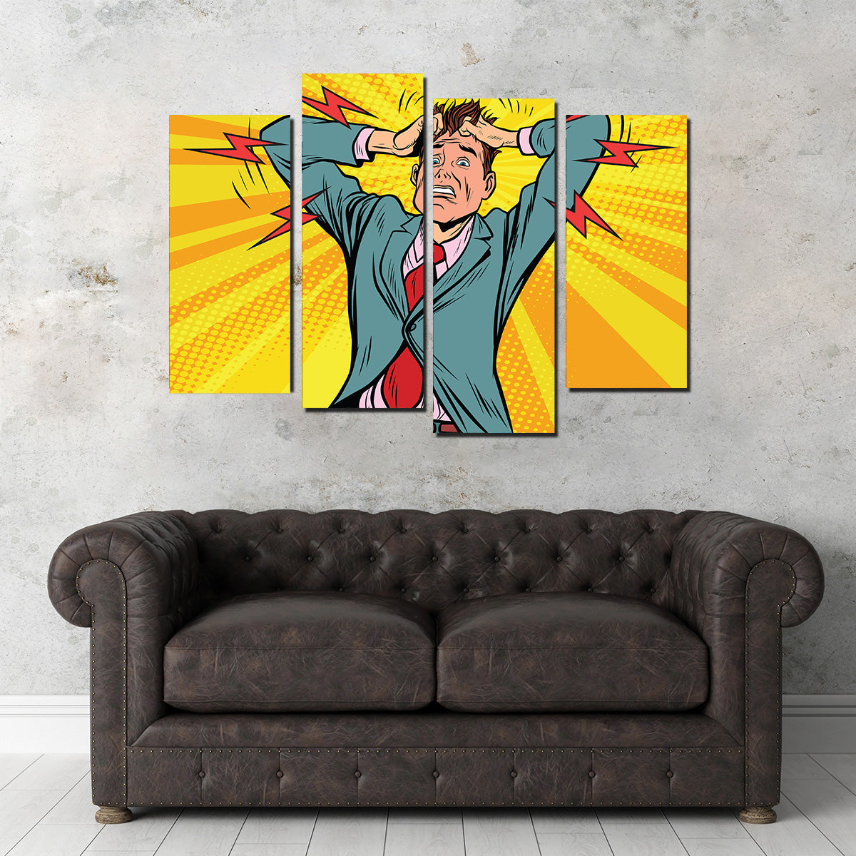 Businessman Panic Wall Art