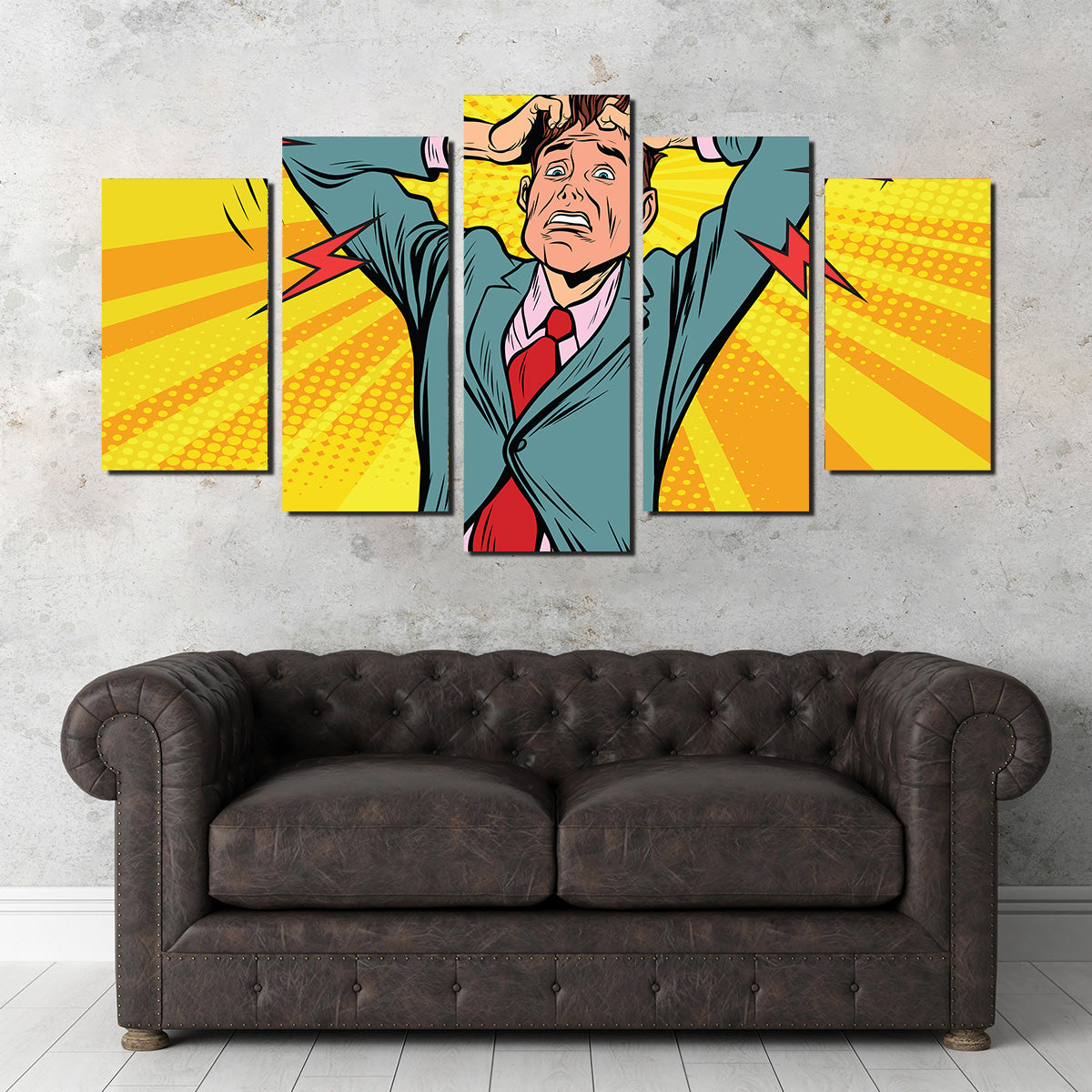 Businessman Panic Wall Art