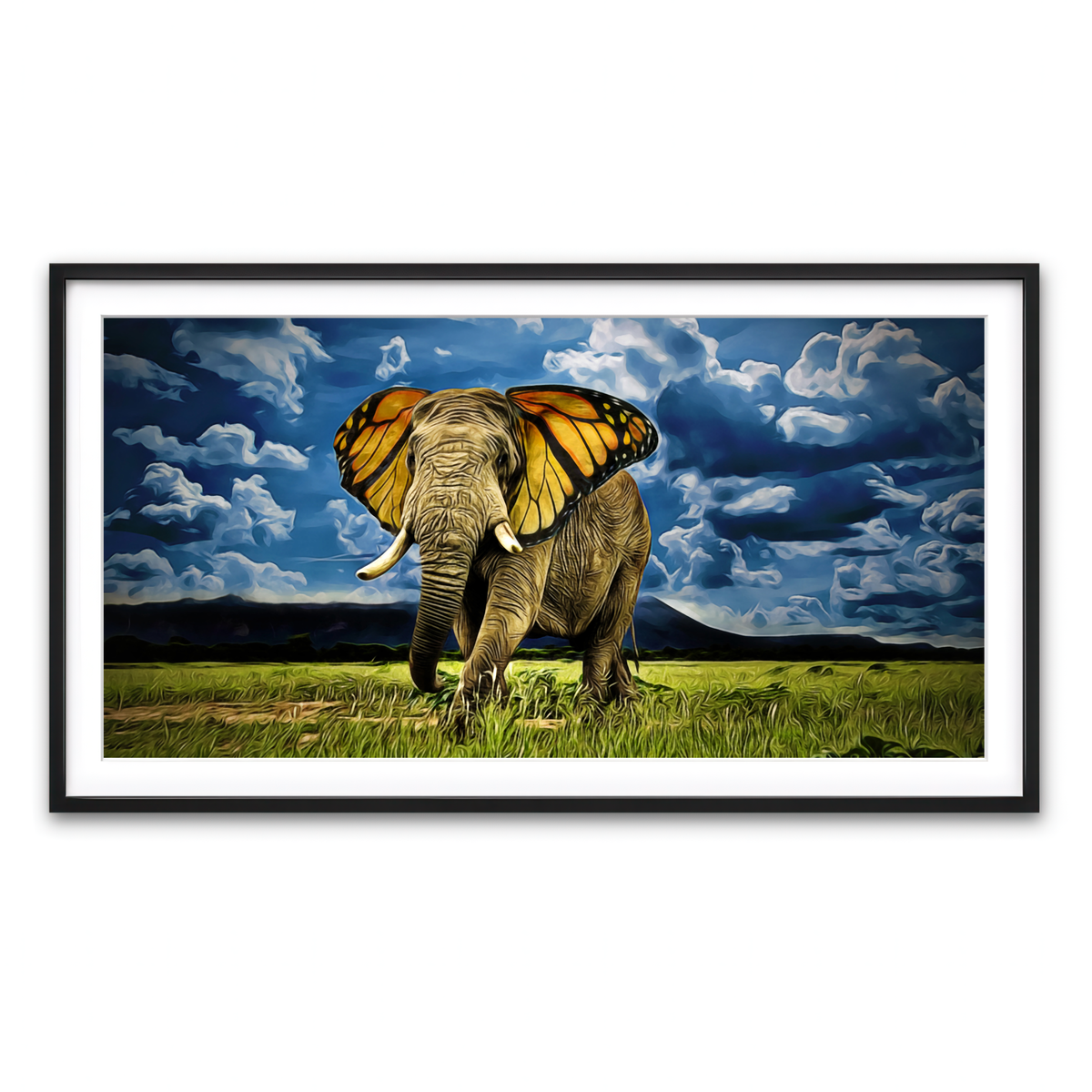 Framed Print 2x1 Black