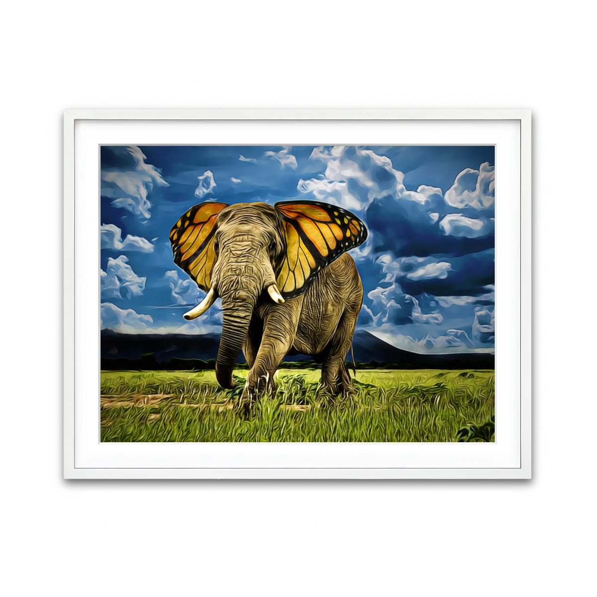 Framed Print 4x3 White