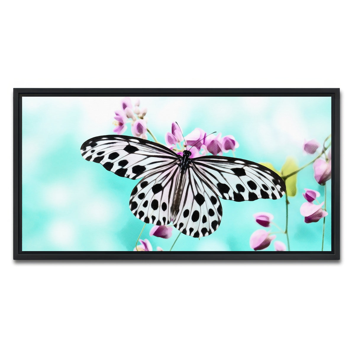 AUTO-MOCKUP WHITE | Butterfly Wall Art | 1 Piece | Black Frame | group=2x1