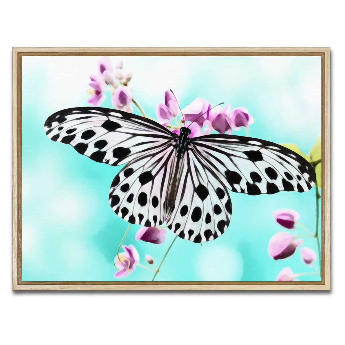 AUTO-MOCKUP WHITE | Butterfly Wall Art | 1 Piece | Natural Frame | group=4x3