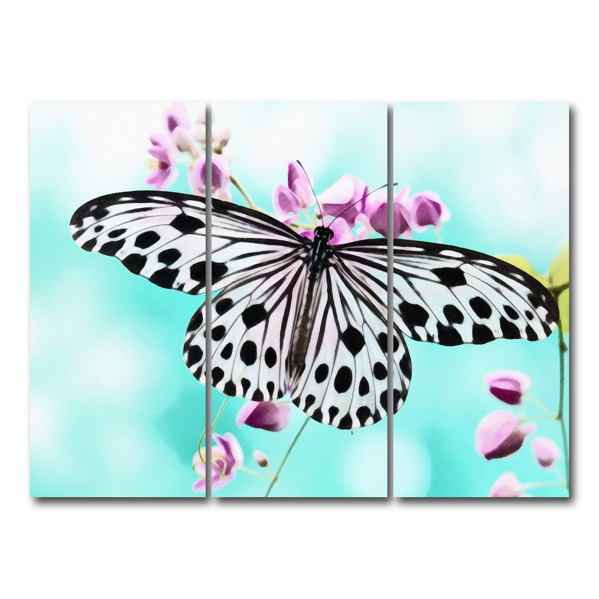 AUTO-MOCKUP WHITE | Butterfly Wall Art | 3 Piece | Gallery Wrapped | group=8x18
