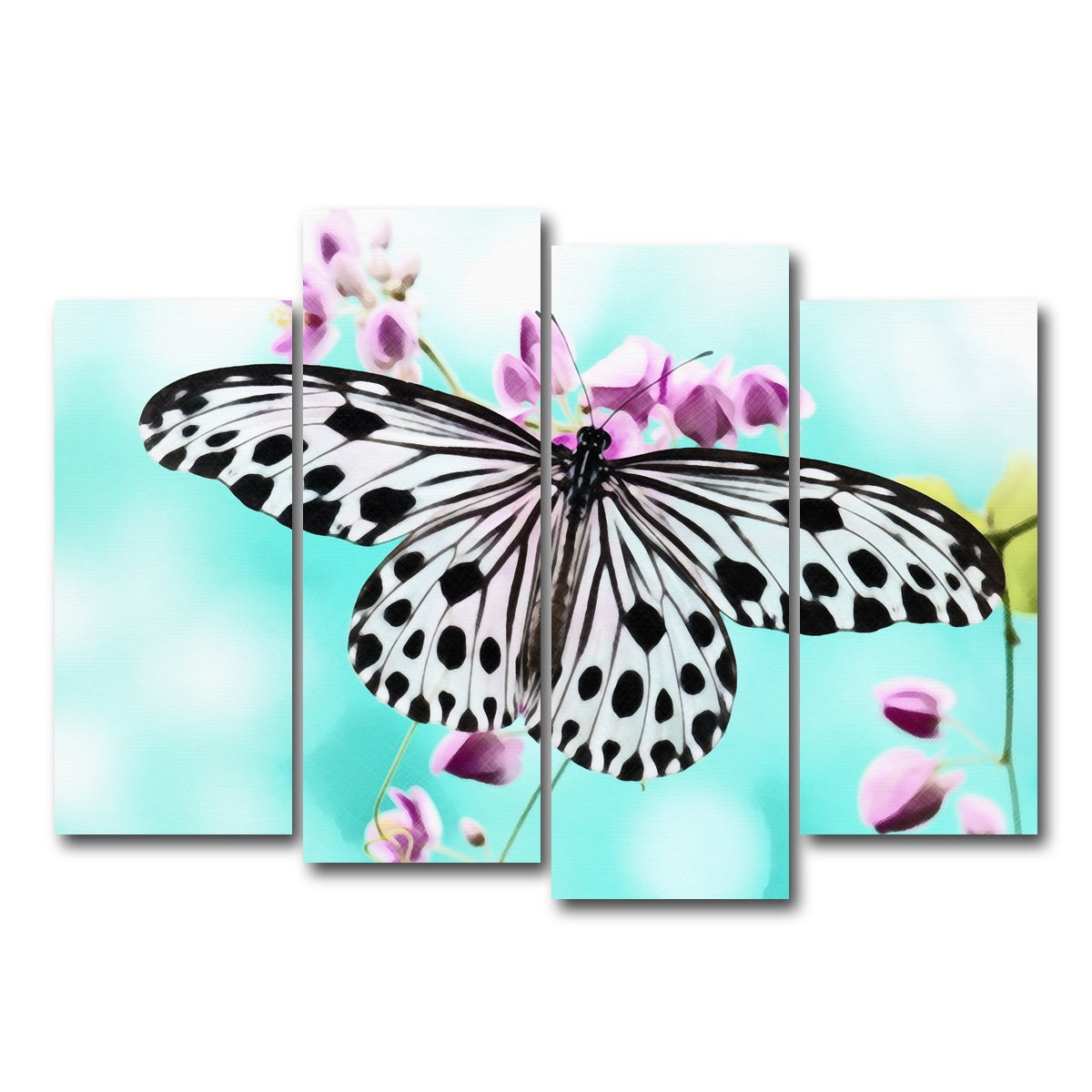 AUTO-MOCKUP WHITE | Butterfly Wall Art | 4 Piece | Gallery Wrapped | group=4_normal