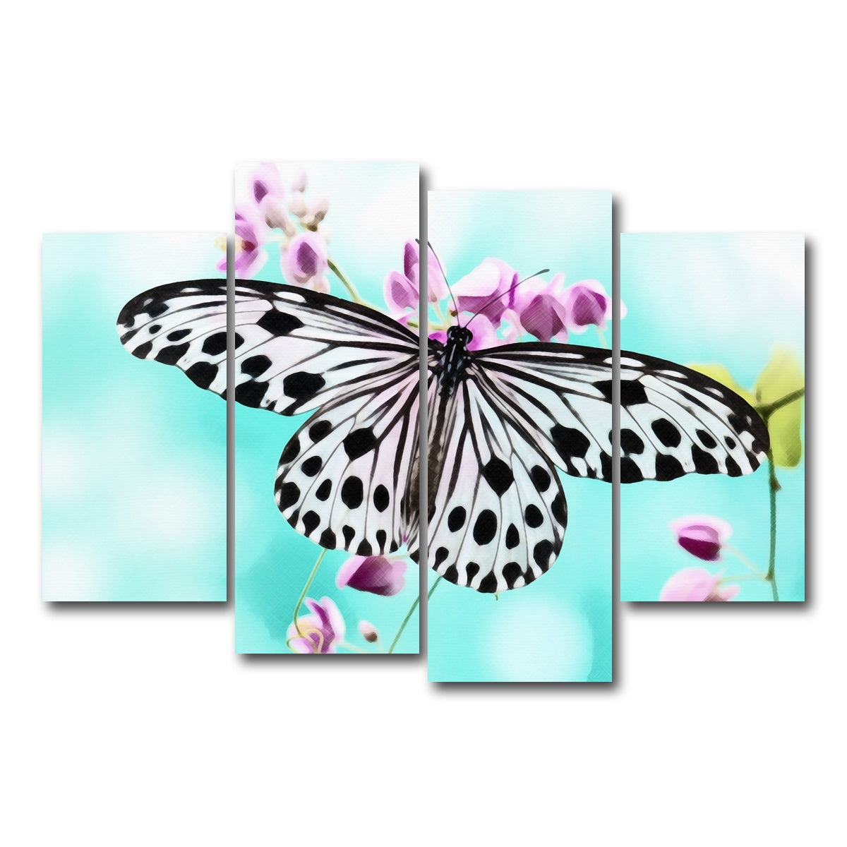 AUTO-MOCKUP WHITE | Butterfly Wall Art | 4 Piece | Gallery Wrapped | group=4_short