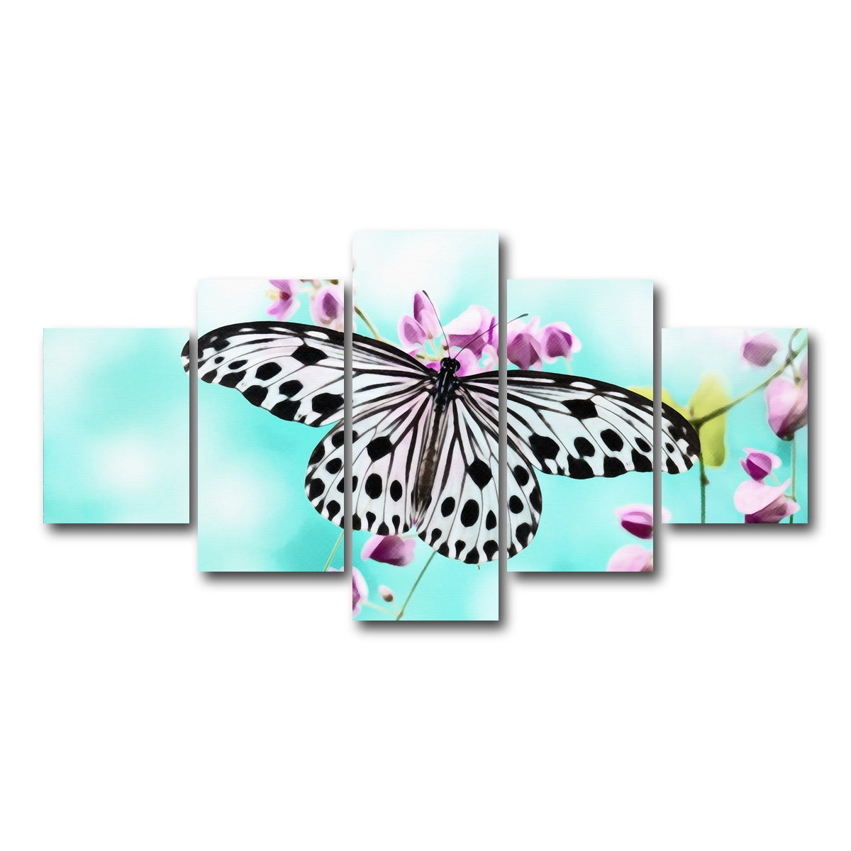 AUTO-MOCKUP WHITE | Butterfly Wall Art | 5 Piece | Gallery Wrapped | group=5_short
