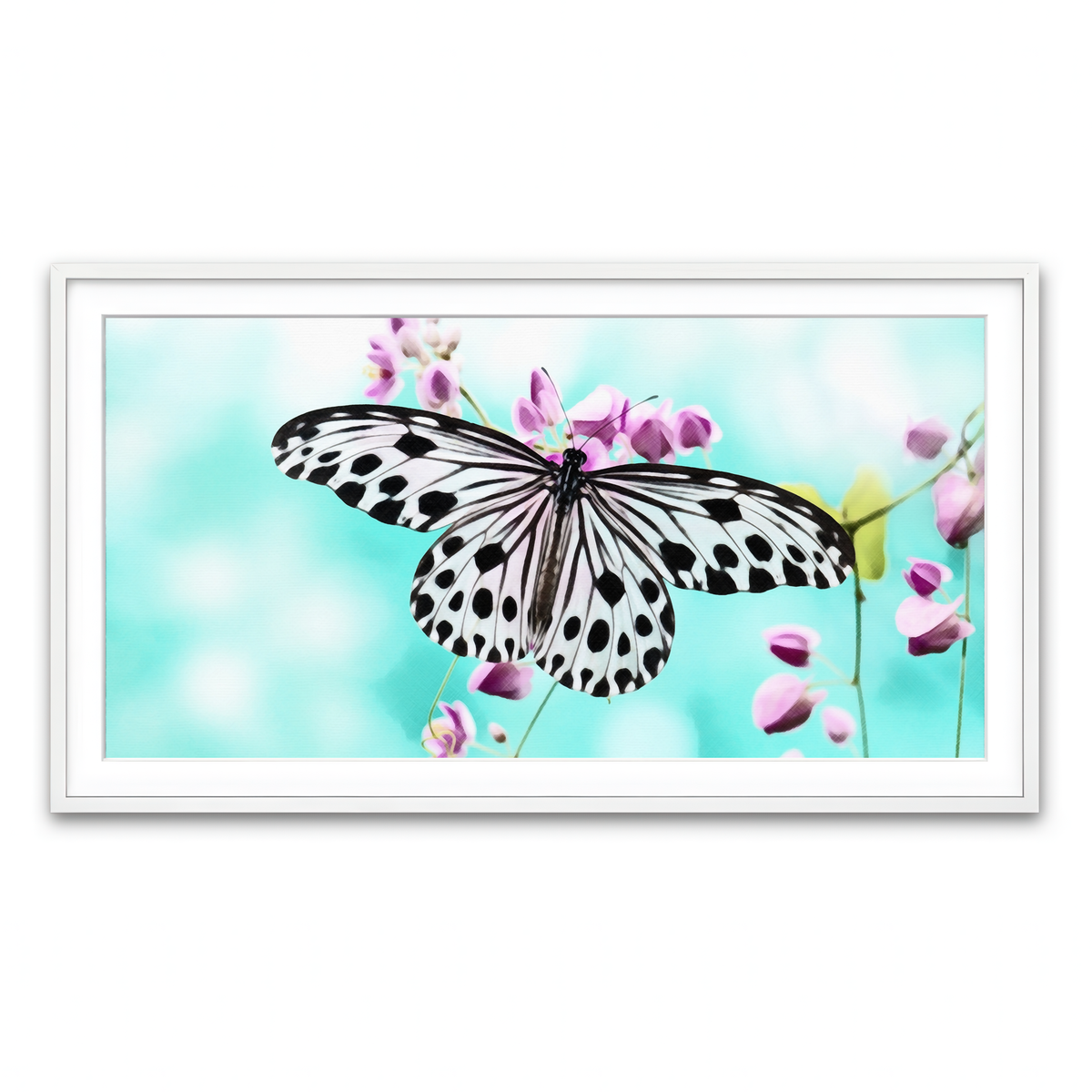 Framed Print 2x1 White