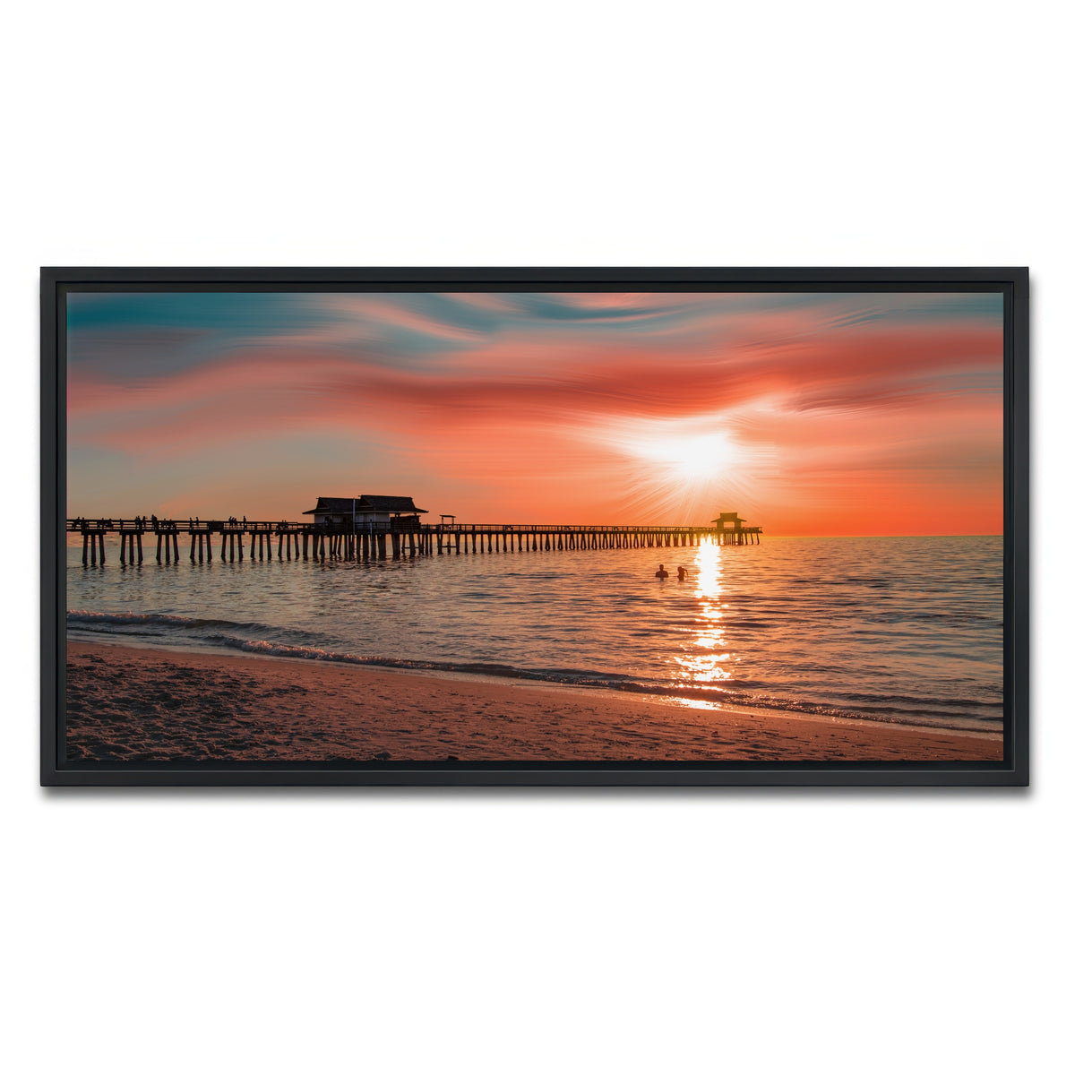 AUTO-MOCKUP WHITE | By the Pier 1 | 1 Piece | Black Framed Canvas | group=2x1