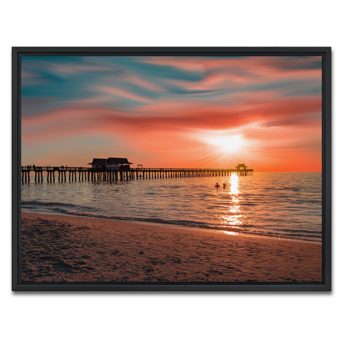 AUTO-MOCKUP WHITE | By the Pier 1 | 1 Piece | Black Framed Canvas | group=4x3