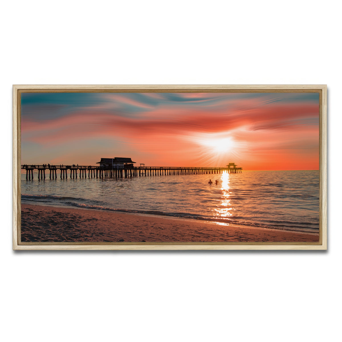 AUTO-MOCKUP WHITE | By the Pier 1 | 1 Piece | Natural Framed Canvas | group=2x1
