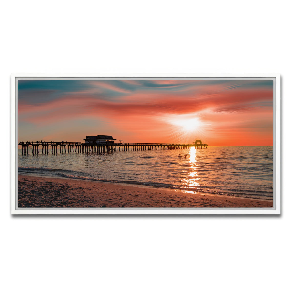 AUTO-MOCKUP WHITE | By the Pier 1 | 1 Piece | White Framed Canvas | group=2x1