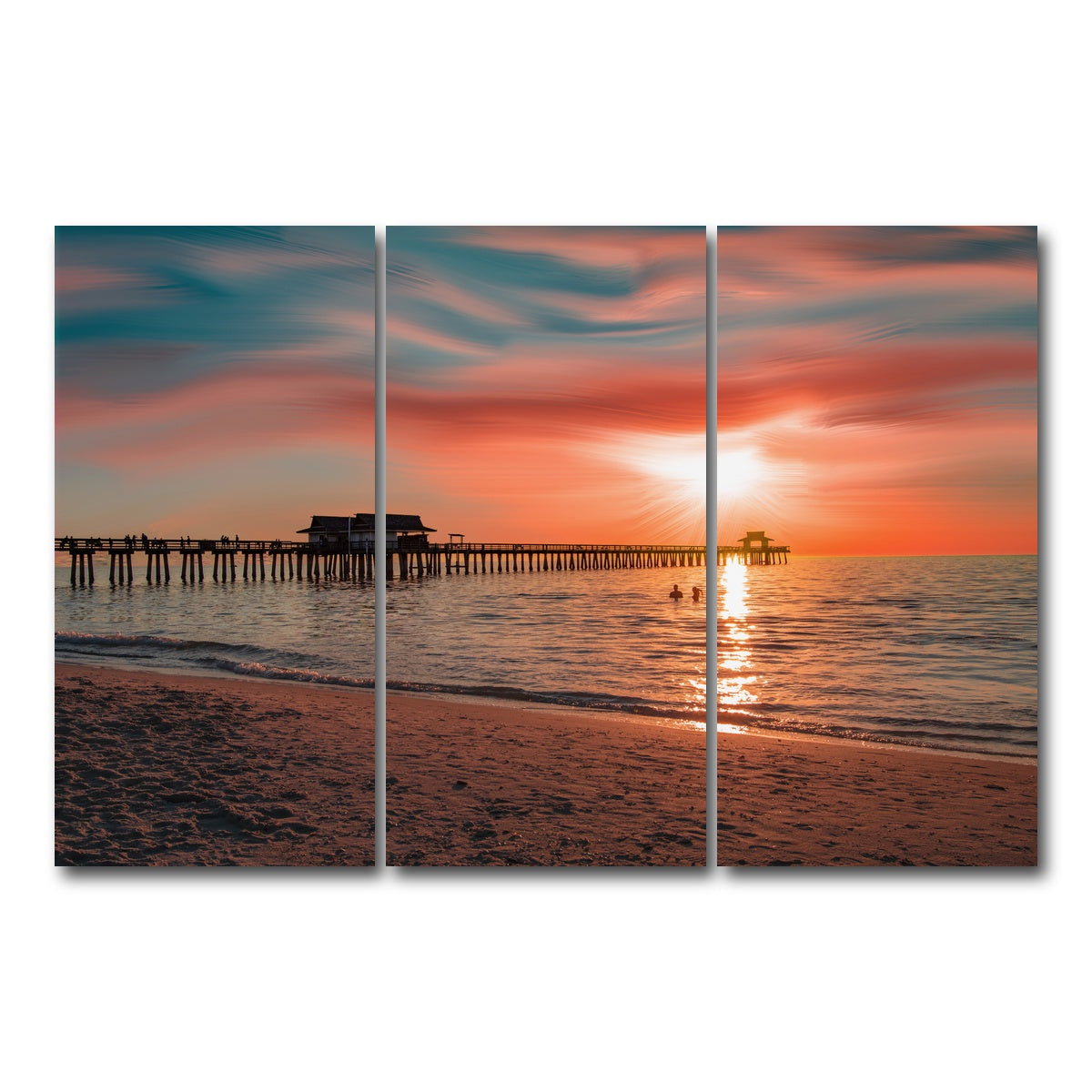 AUTO-MOCKUP WHITE | By the Pier 1 | 3 Piece | Gallery Wrap Canvas | group=12x24