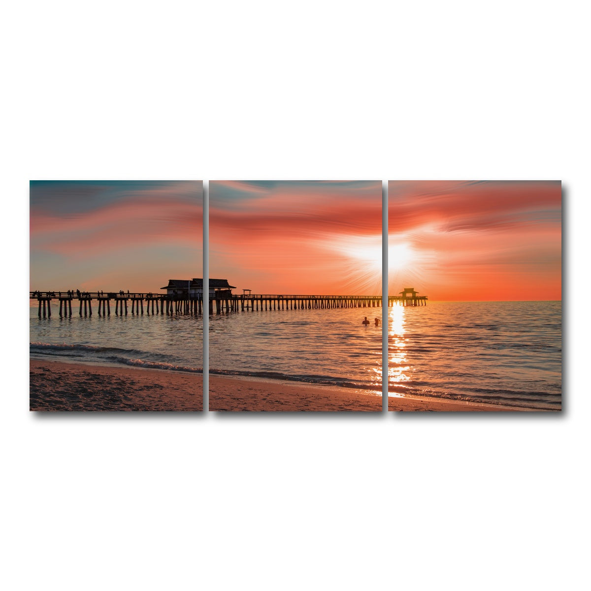 AUTO-MOCKUP WHITE | By the Pier 1 | 3 Piece | Gallery Wrap Canvas | group=18x24