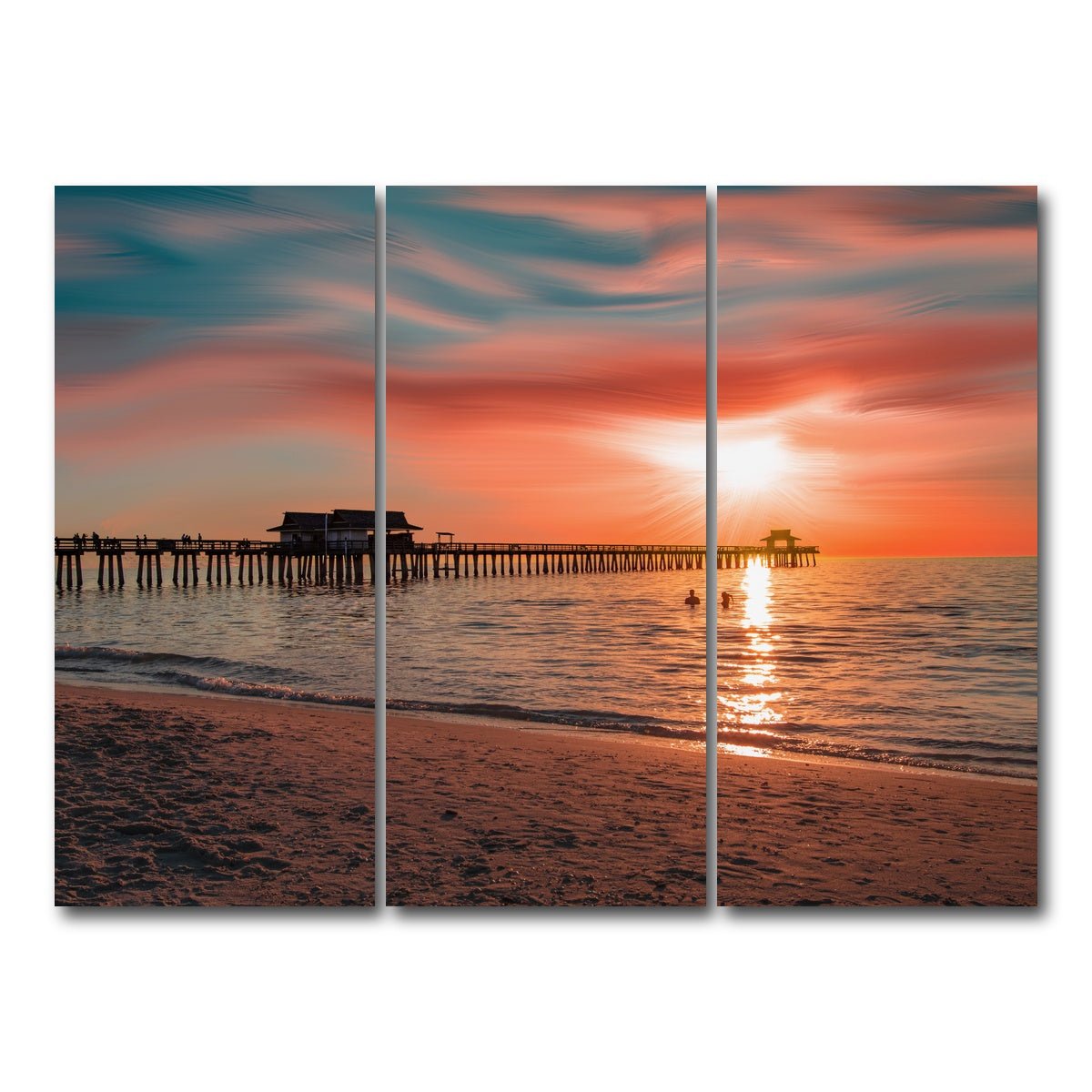 AUTO-MOCKUP WHITE | By the Pier 1 | 3 Piece | Gallery Wrap Canvas | group=8x18