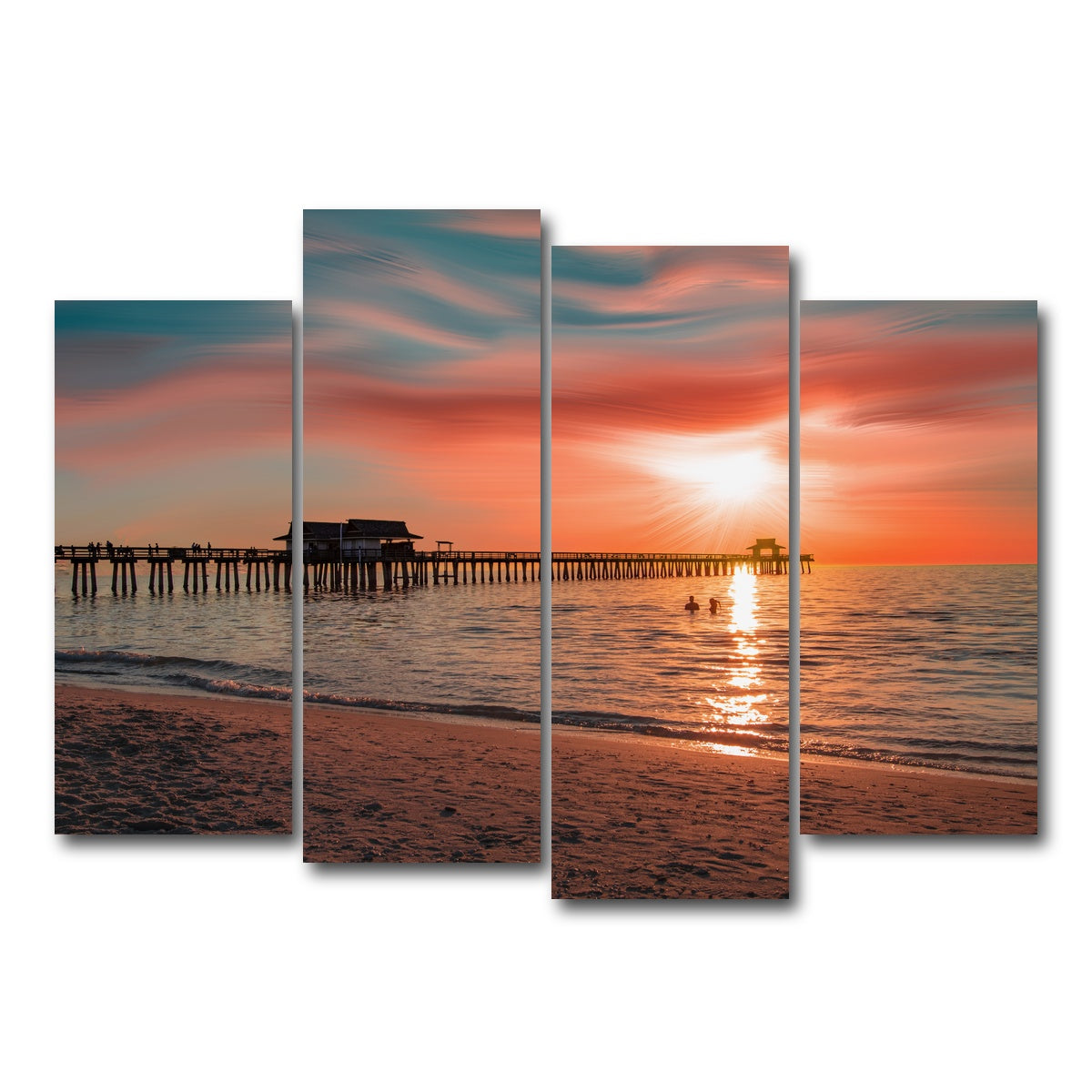 AUTO-MOCKUP WHITE | By the Pier 1 | 4 Piece | Gallery Wrap Canvas | group=4_normal