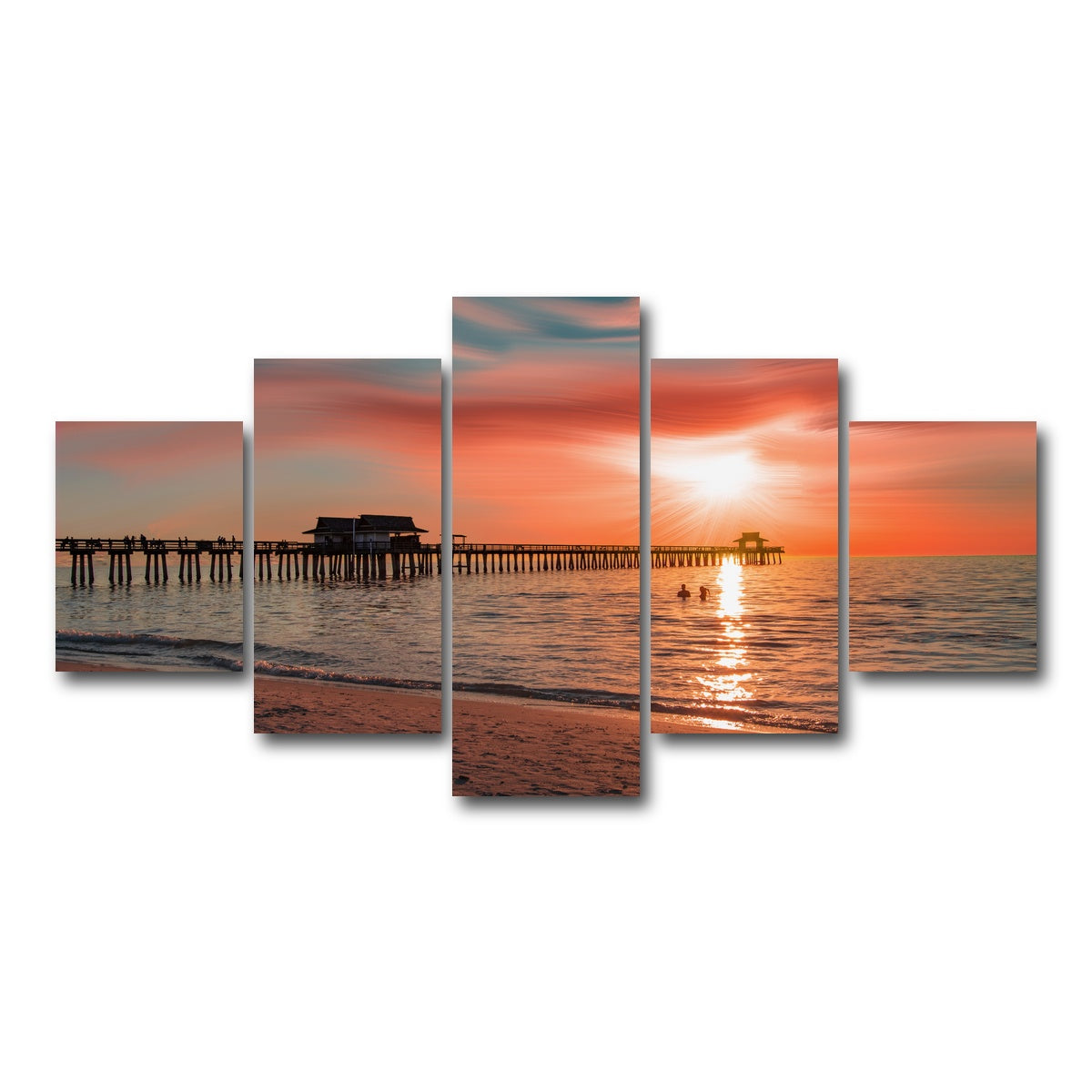 AUTO-MOCKUP WHITE | By the Pier 1 | 5 Piece | Gallery Wrap Canvas | group=5_short