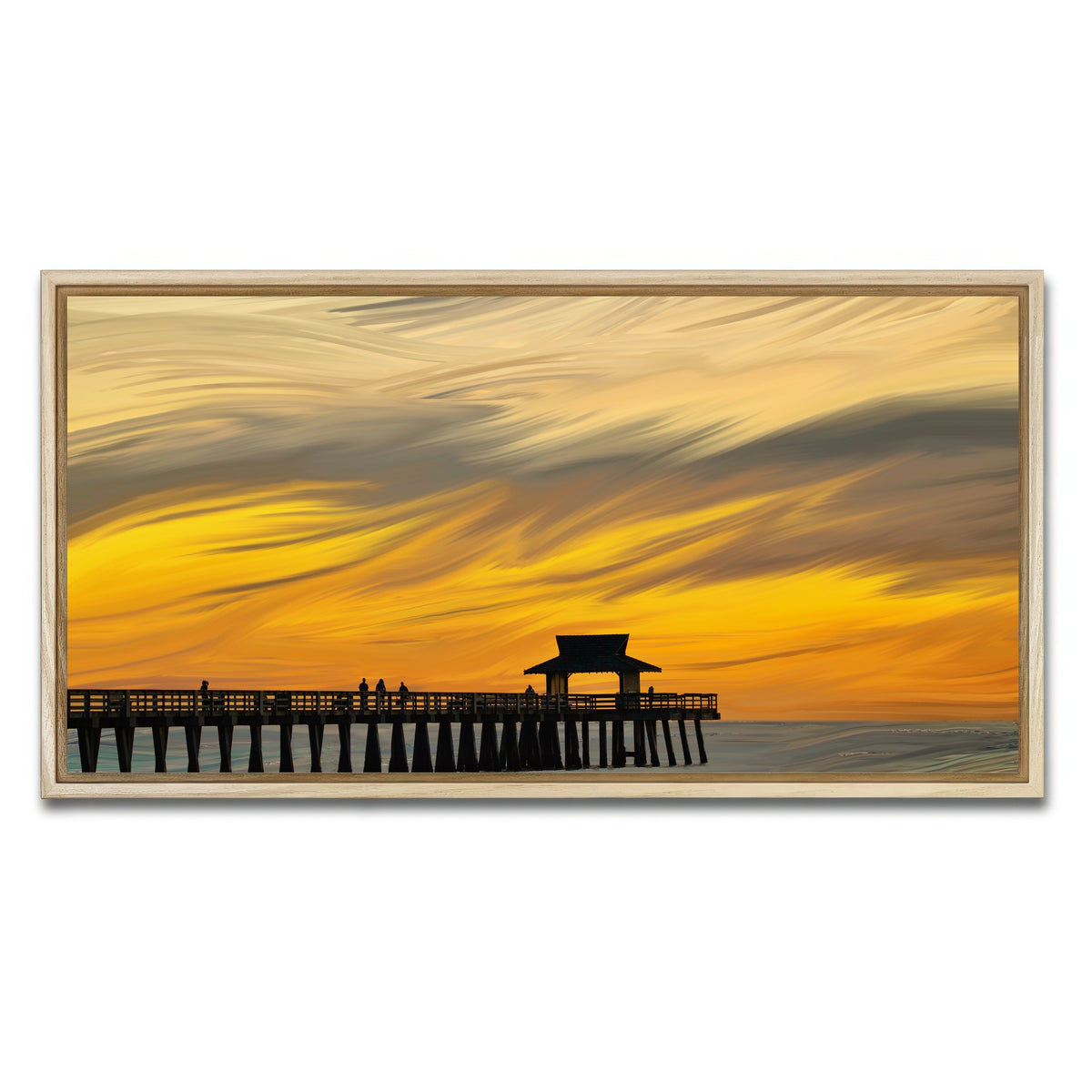 AUTO-MOCKUP WHITE | By the Pier 2 | 1 Piece | Natural Framed Canvas | group=2x1