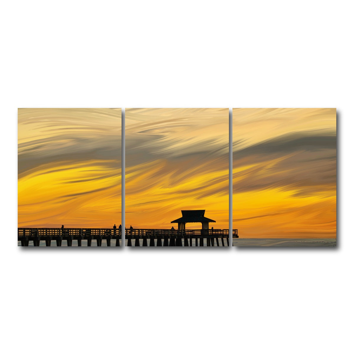 AUTO-MOCKUP WHITE | By the Pier 2 | 3 Piece | Gallery Wrap Canvas | group=18x24