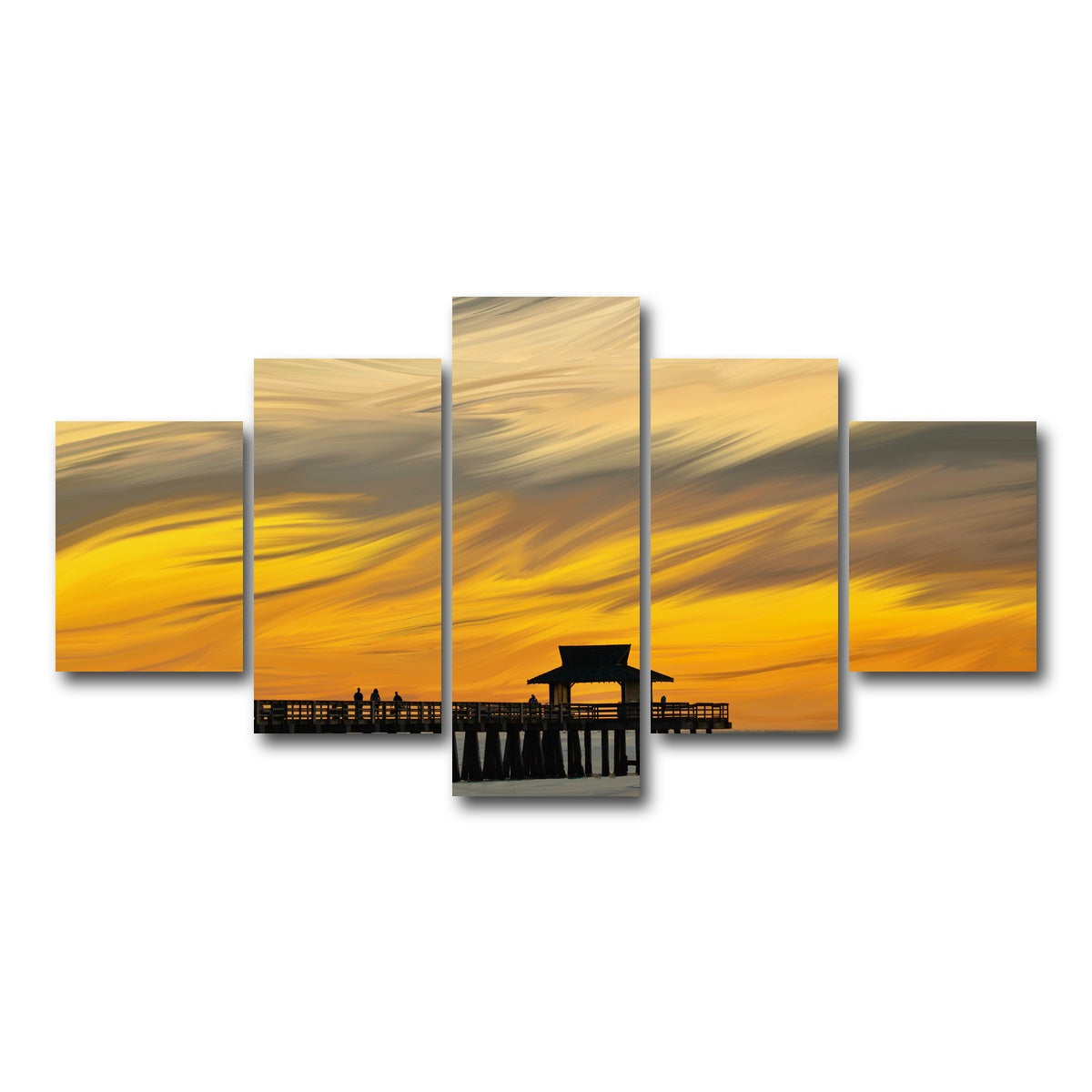 AUTO-MOCKUP WHITE | By the Pier 2 | 5 Piece | Gallery Wrap Canvas | group=5_short