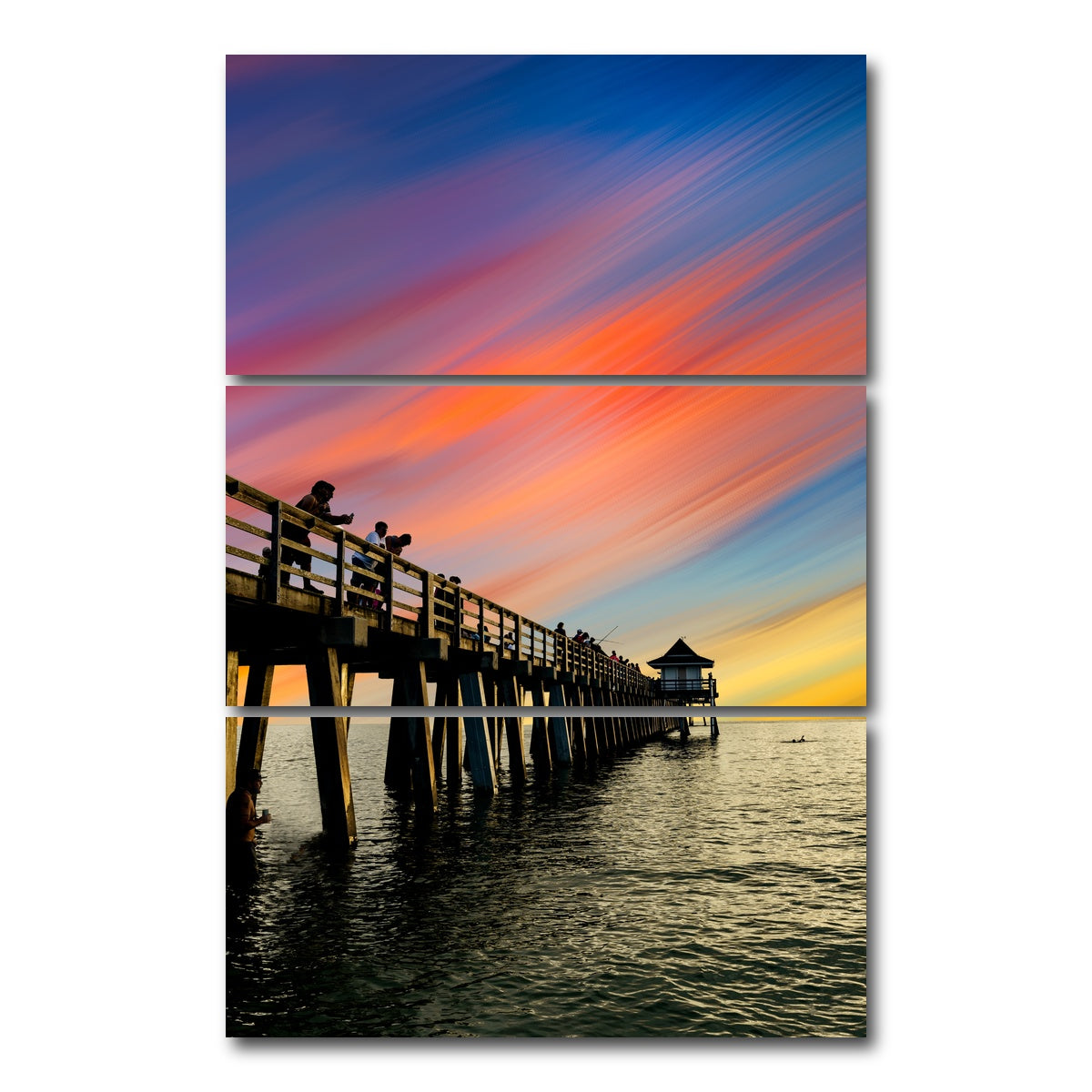 AUTO-MOCKUP WHITE | By the Pier 3 | 3 Piece | Gallery Wrap Canvas | group=12x24_stacked