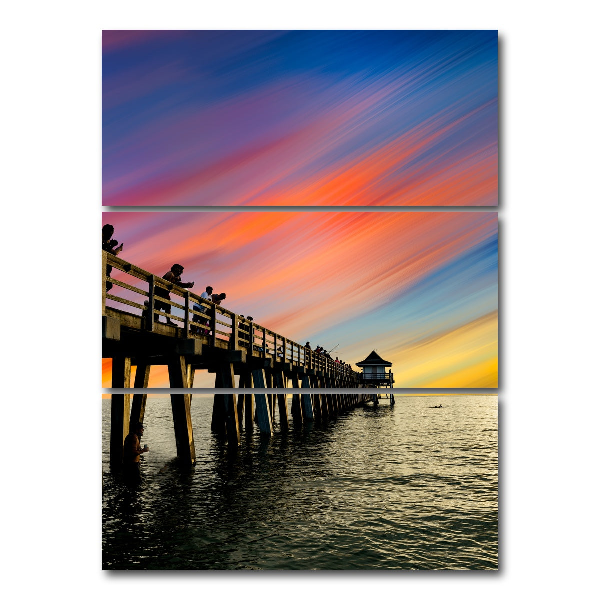 AUTO-MOCKUP WHITE | By the Pier 3 | 3 Piece | Gallery Wrap Canvas | group=8x18_stacked