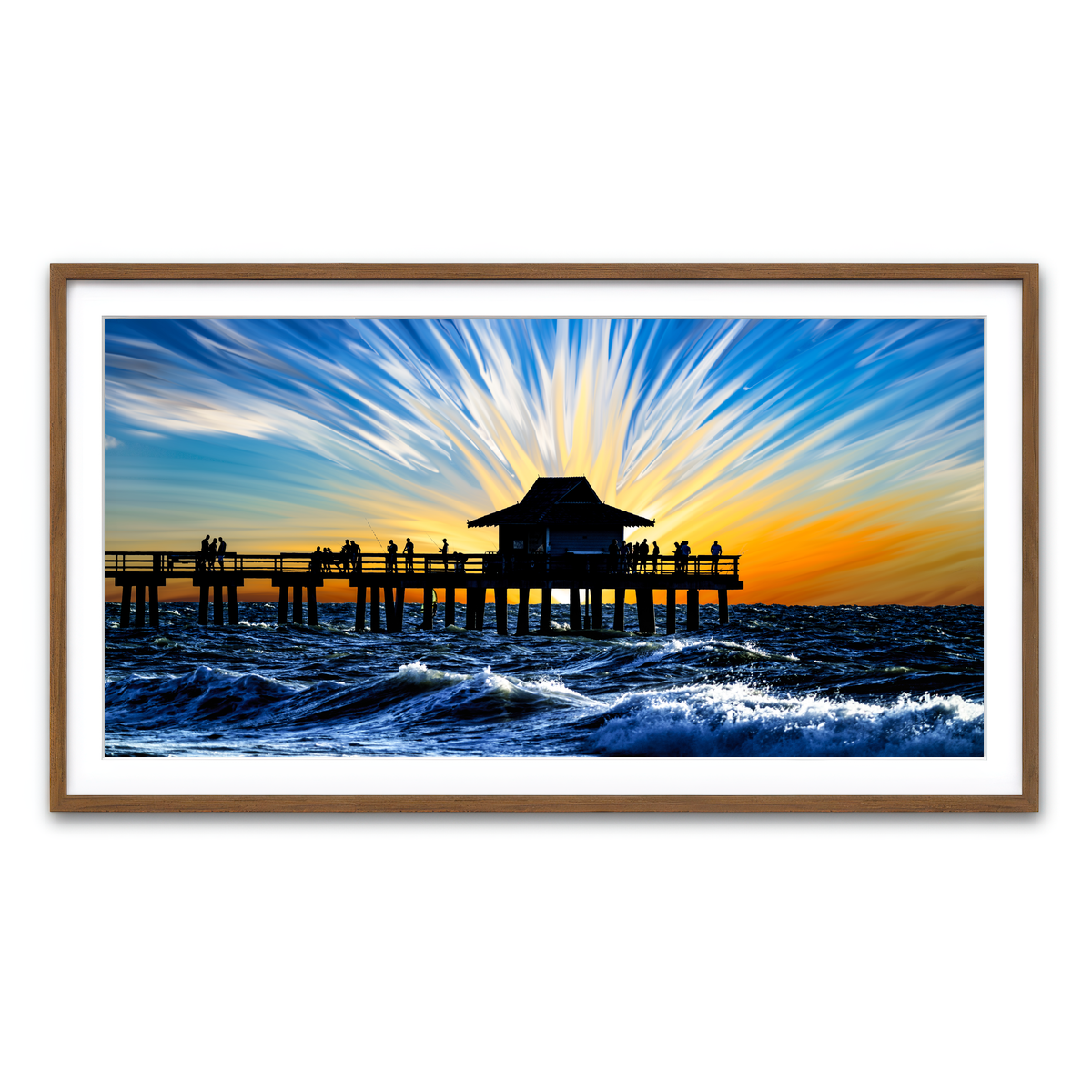 Framed Print 2x1 Walnut
