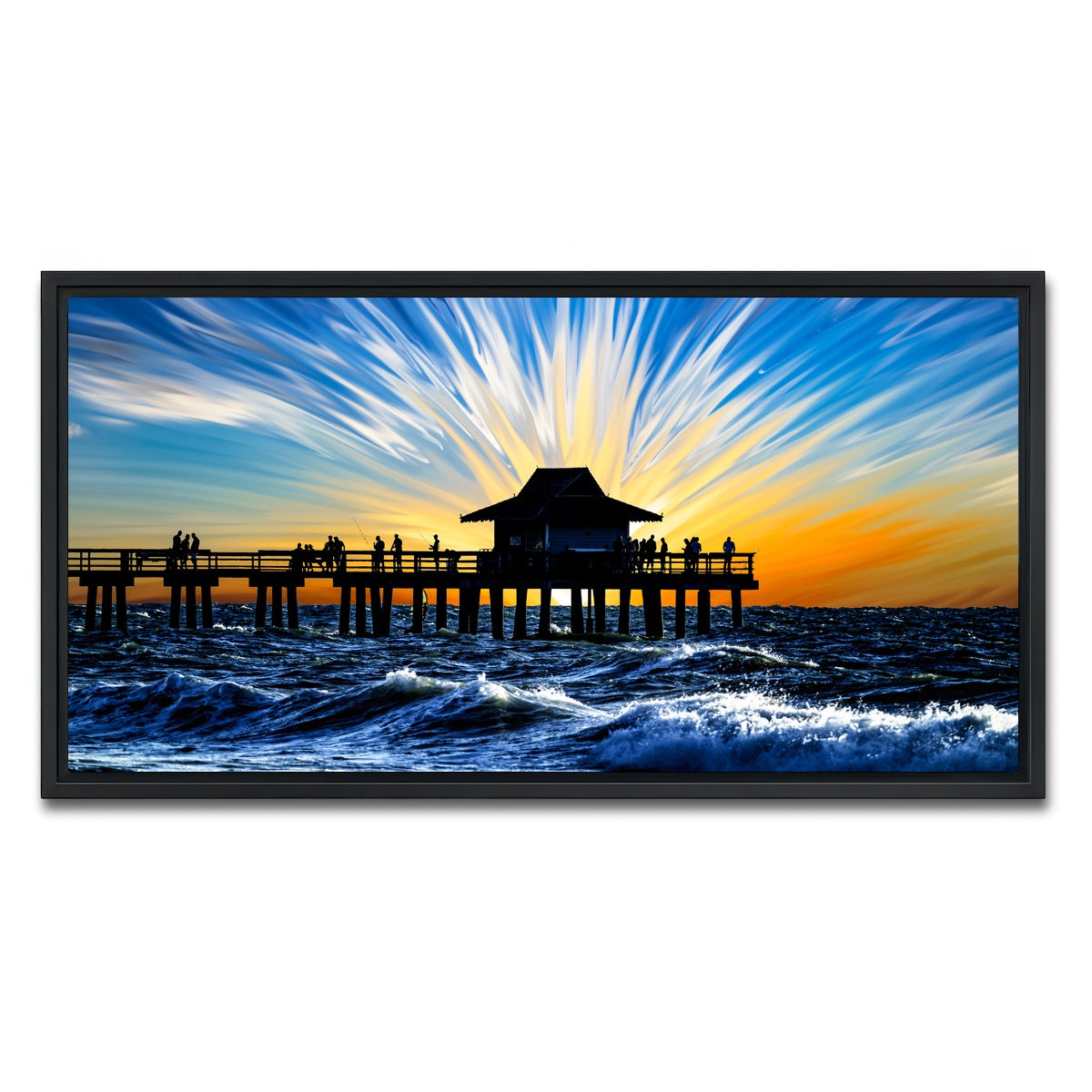 AUTO-MOCKUP WHITE | By the Pier 4 | 1 Piece | Black Framed Canvas | group=2x1