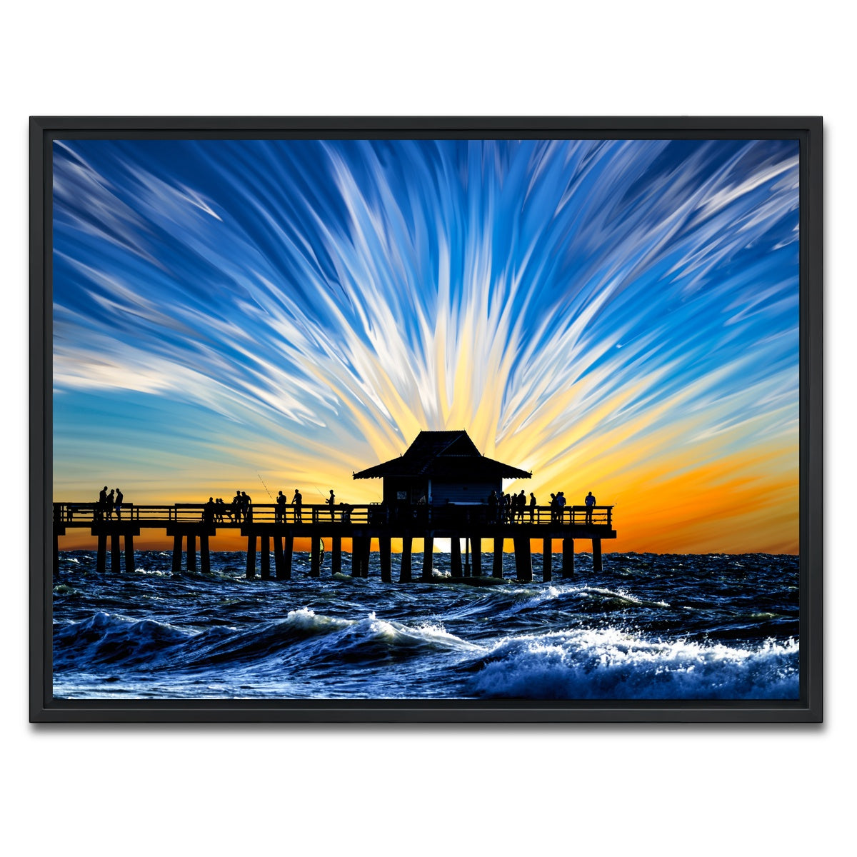 AUTO-MOCKUP WHITE | By the Pier 4 | 1 Piece | Black Framed Canvas | group=4x3