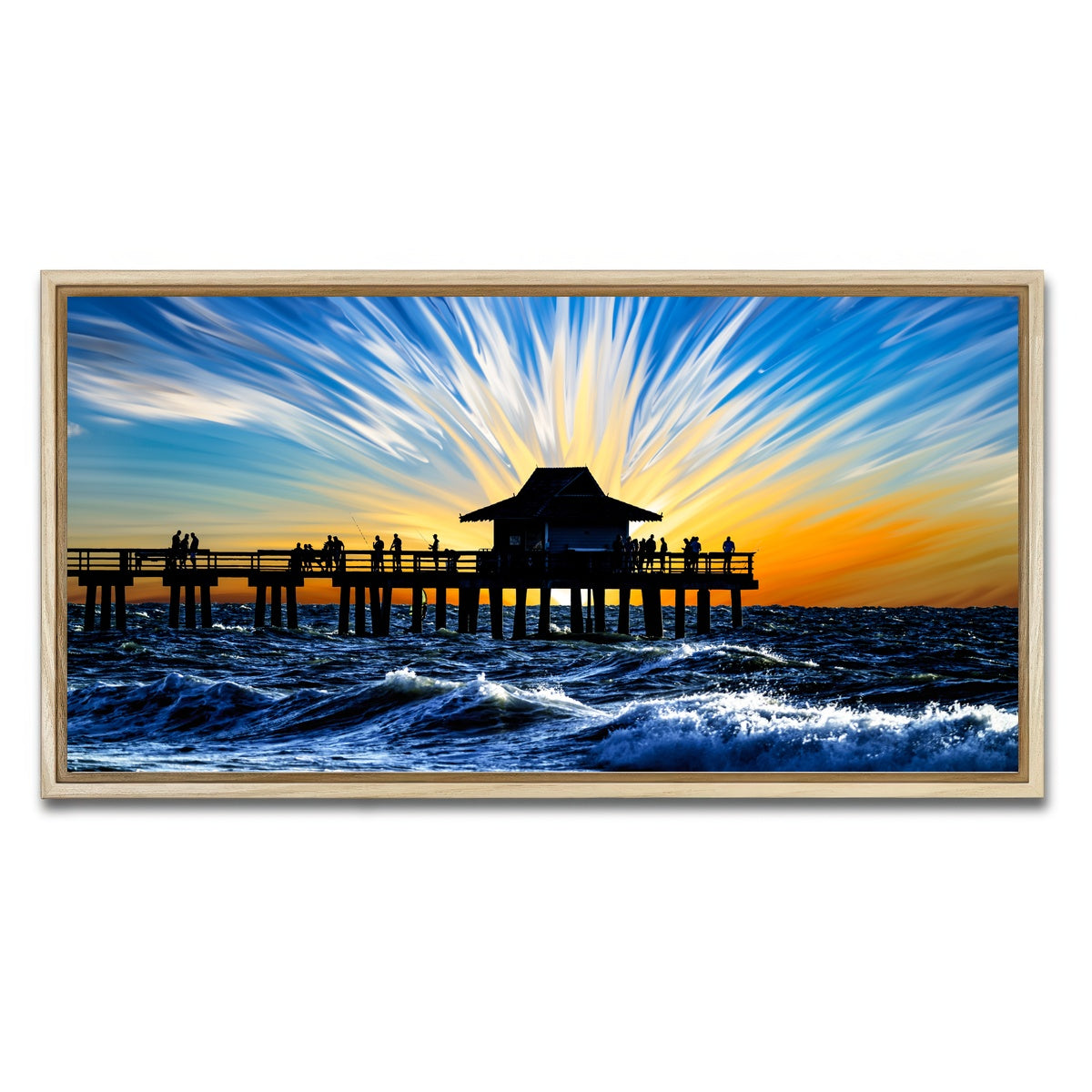 AUTO-MOCKUP WHITE | By the Pier 4 | 1 Piece | Natural Framed Canvas | group=2x1