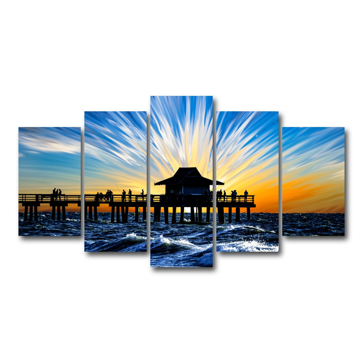 AUTO-MOCKUP WHITE | By the Pier 4 | 5 Piece | Gallery Wrap Canvas | group=5_normal