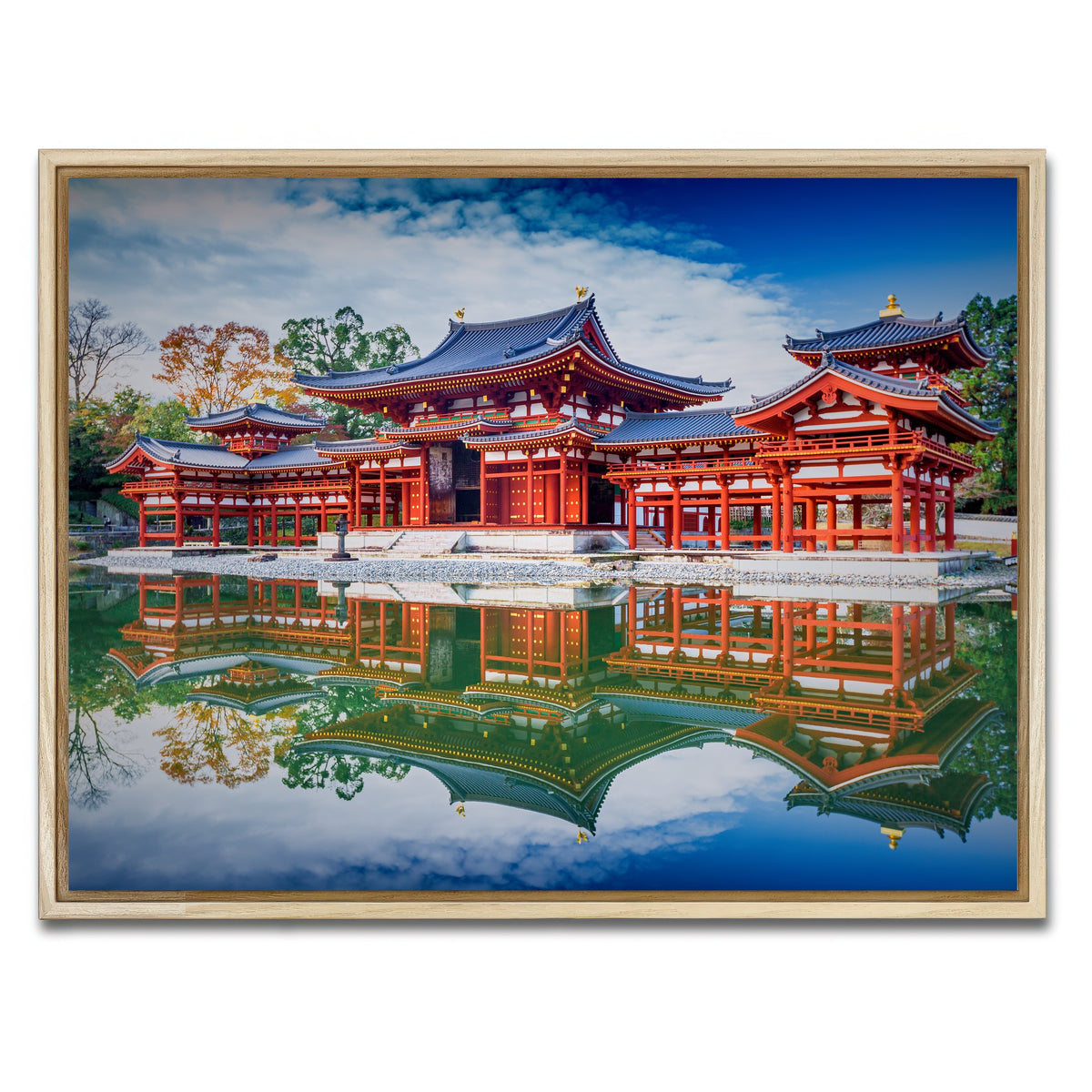 AUTO-MOCKUP WHITE | Byodo-in temple | 1 Piece | Natural Framed Canvas | group=4x3