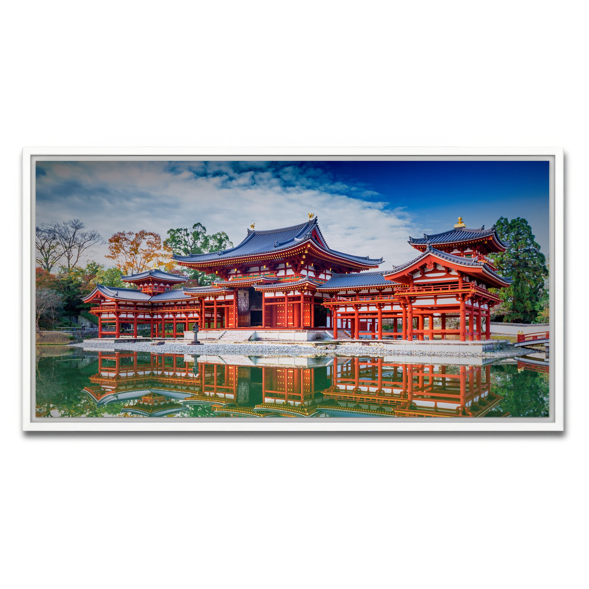 AUTO-MOCKUP WHITE | Byodo-in temple | 1 Piece | White Framed Canvas | group=2x1