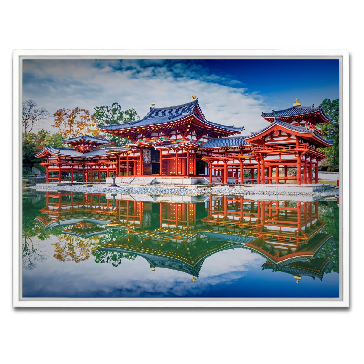 AUTO-MOCKUP WHITE | Byodo-in temple | 1 Piece | White Framed Canvas | group=4x3