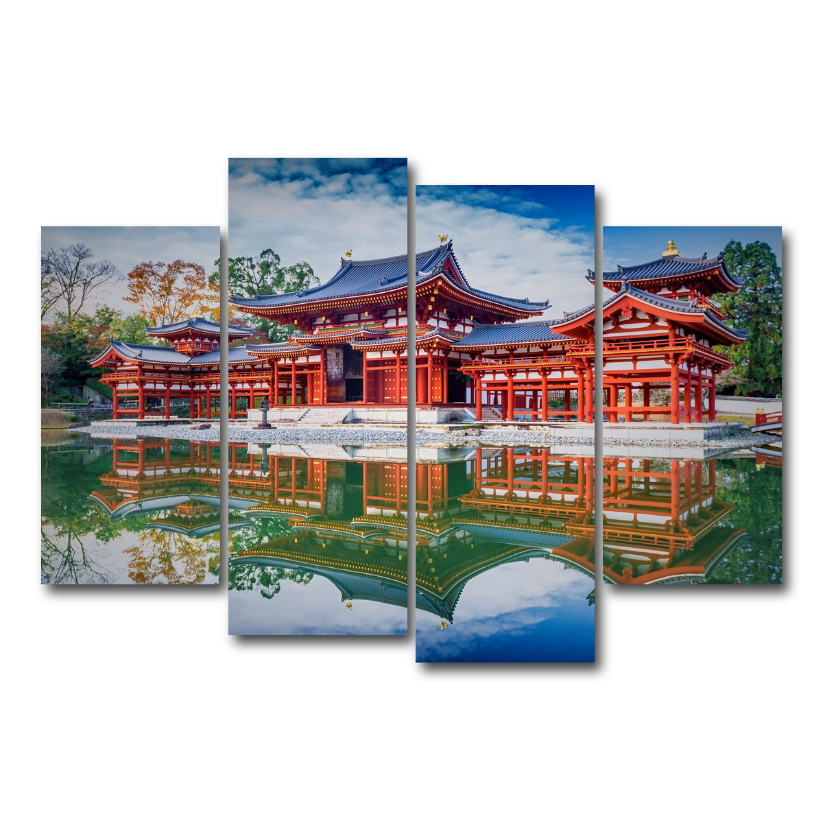 AUTO-MOCKUP WHITE | Byodo-in temple | 4 Piece | Gallery Wrap Canvas | group=4_short