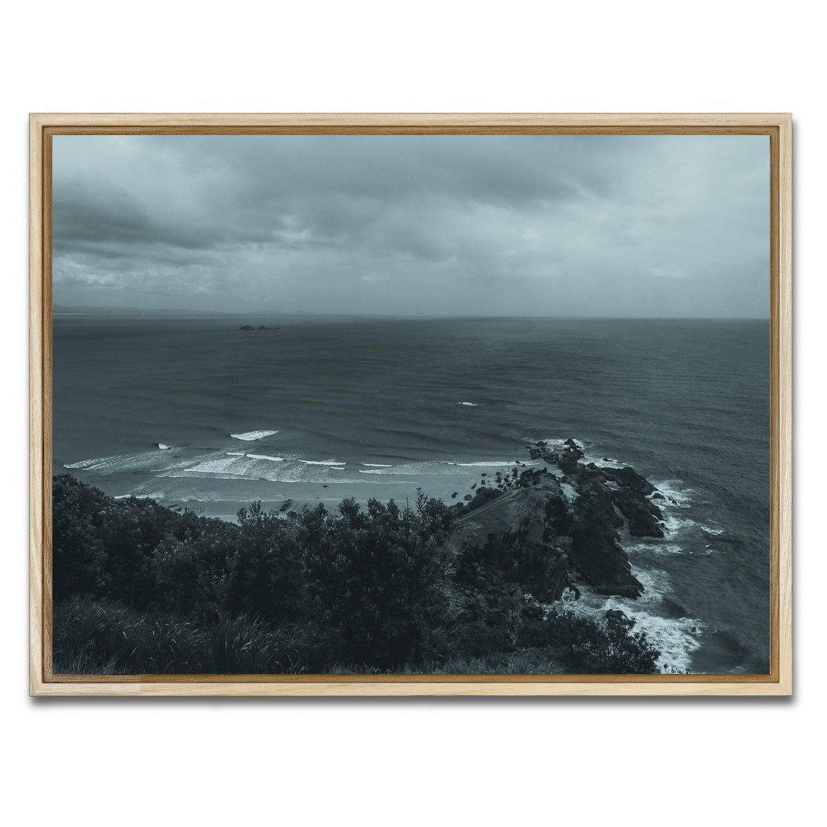 AUTO-MOCKUP WHITE | Byron Bay Surf Days | 1 Piece | Natural Framed Canvas | group=4x3