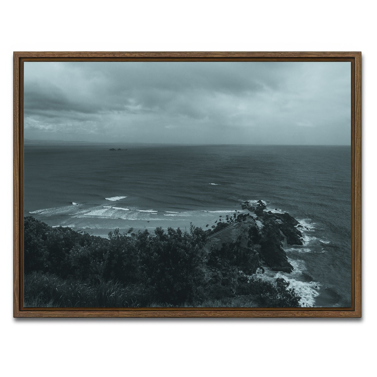 AUTO-MOCKUP WHITE | Byron Bay Surf Days | 1 Piece | Walnut Framed Canvas | group=4x3