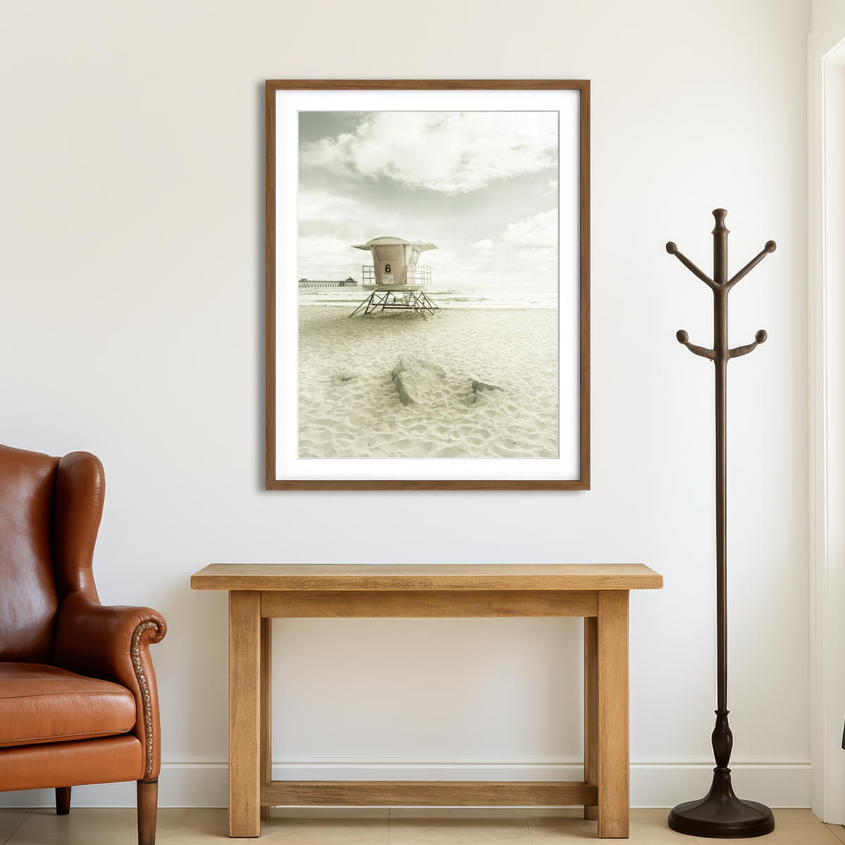 AUTO-MOCKUP ROOM | California Vintage Imperial Beach Wall Art
