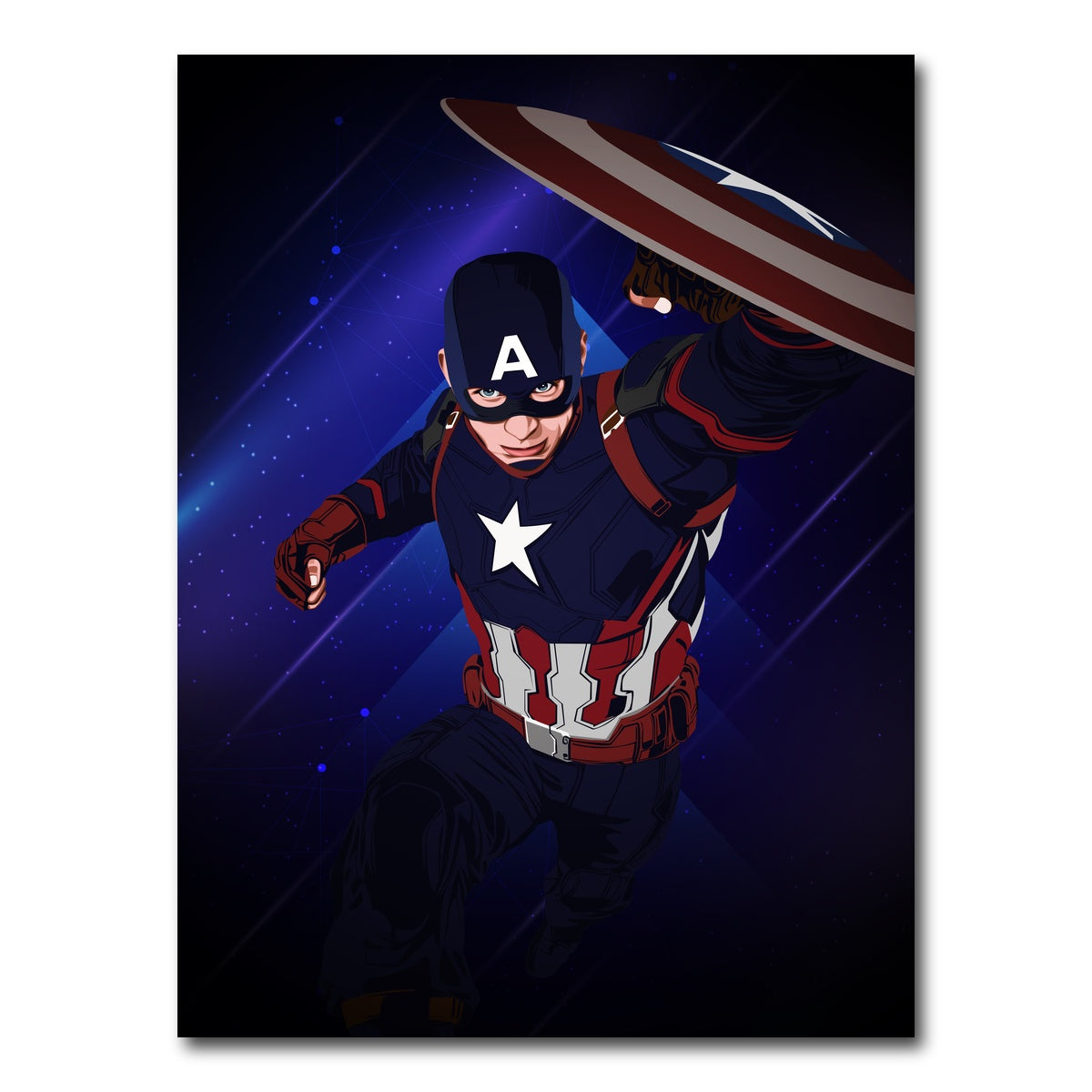 AUTO-MOCKUP WHITE | CAPTAIN AMERICA | 1 Piece | Gallery Wrap Canvas | group=3x4