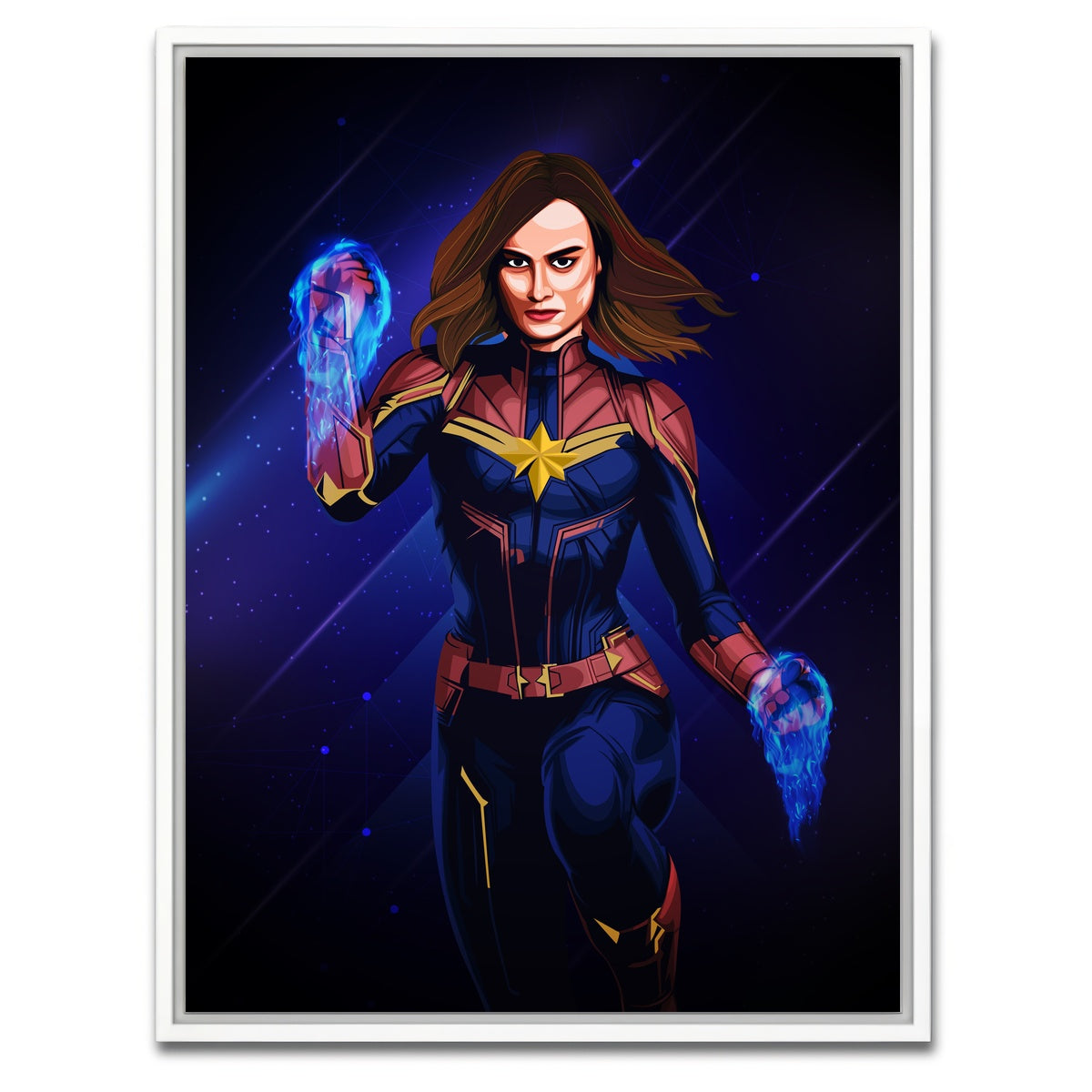 AUTO-MOCKUP WHITE | CAPTAIN MARVEL | 1 Piece | White Framed Canvas | group=3x4